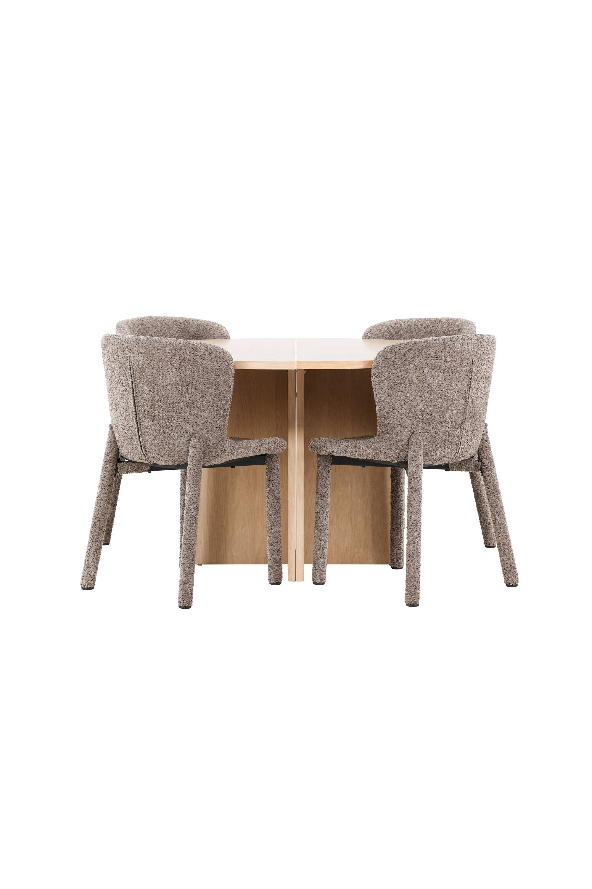 Ruokailuryhmä Venture Home Strada/Astoria, Ø120/170cm pöytä + 4 tuolia, jatkettava