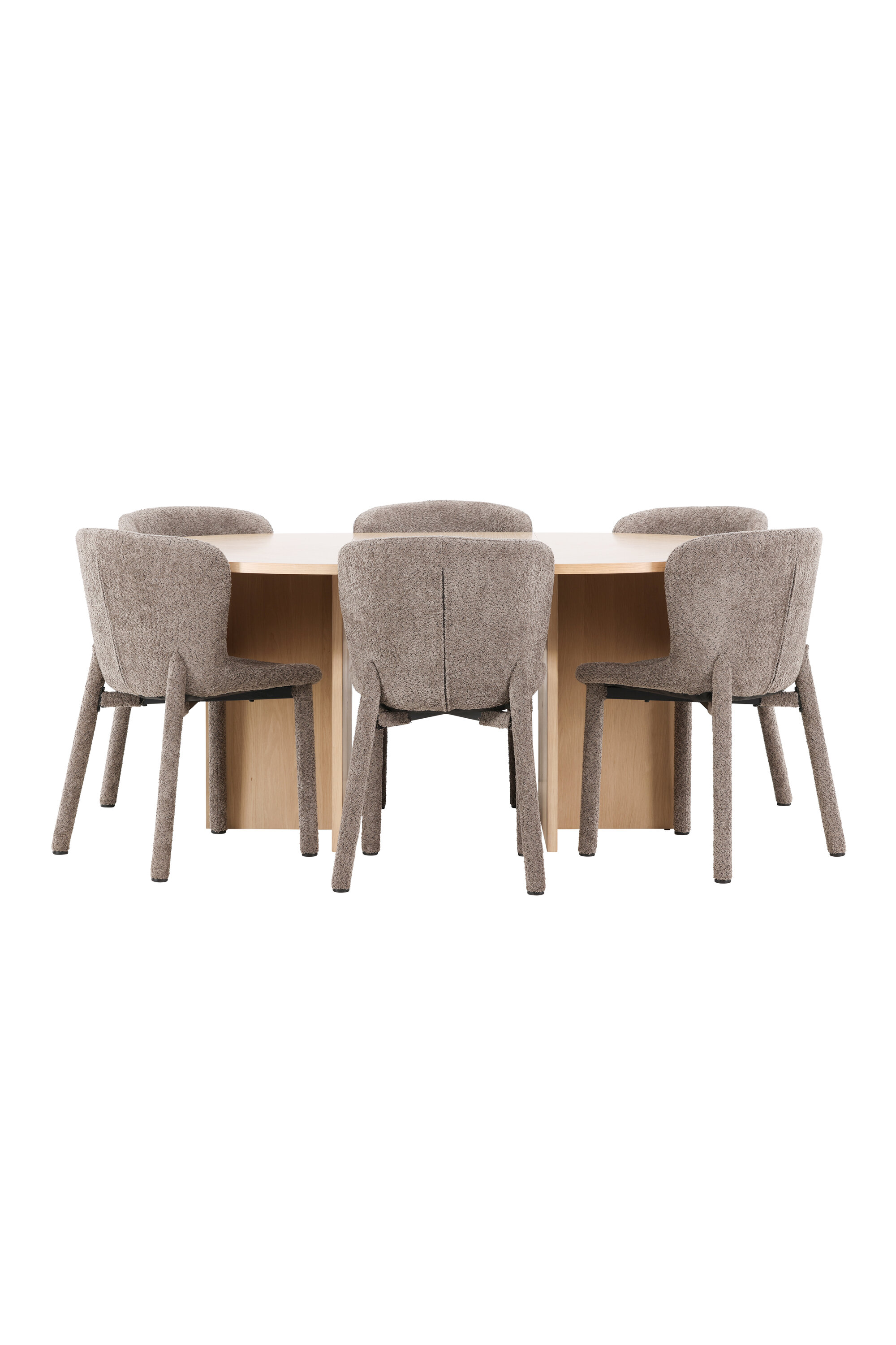 Ruokailuryhmä Venture Home Strada/Astoria, Ø120/170cm pöytä + 6 tuolia, jatkettava