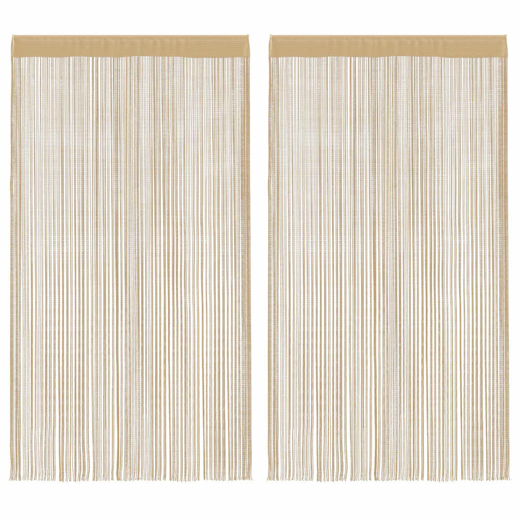 String-verhot 2 kpl 100x250 cm beige