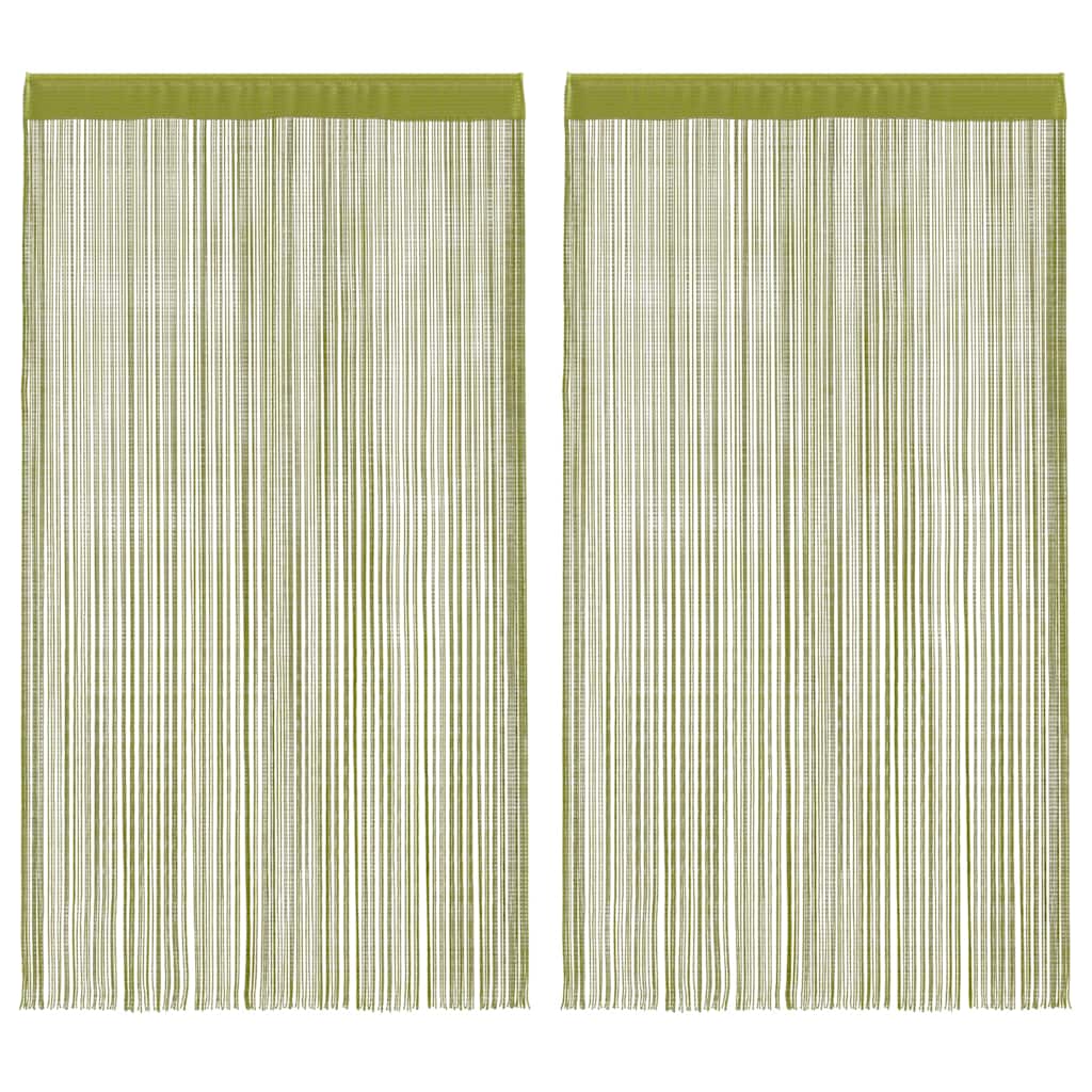 String-verhot 2 kpl 100x250 cm vihreä