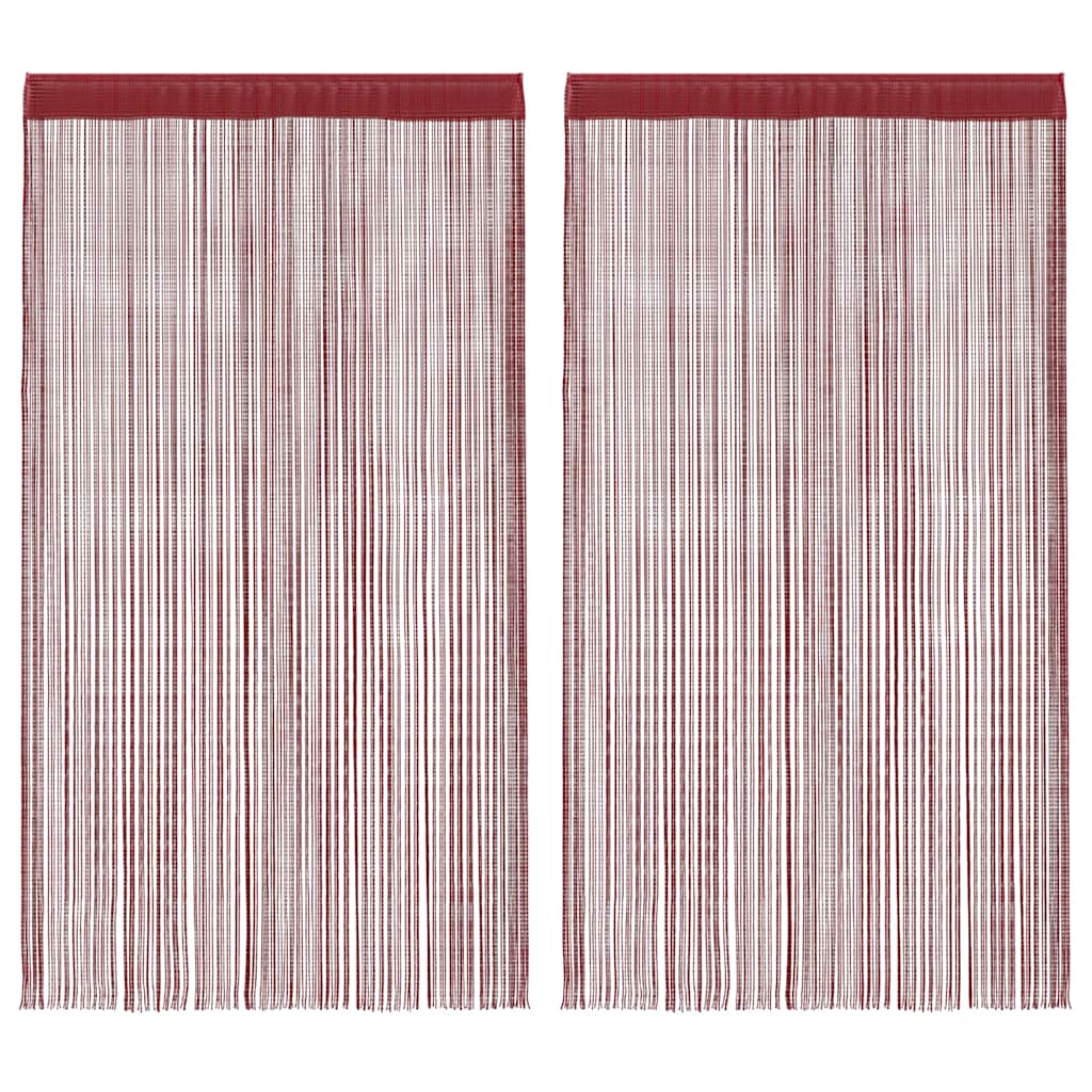 String-verhot 2 kpl 100x250 cm viininpunainen