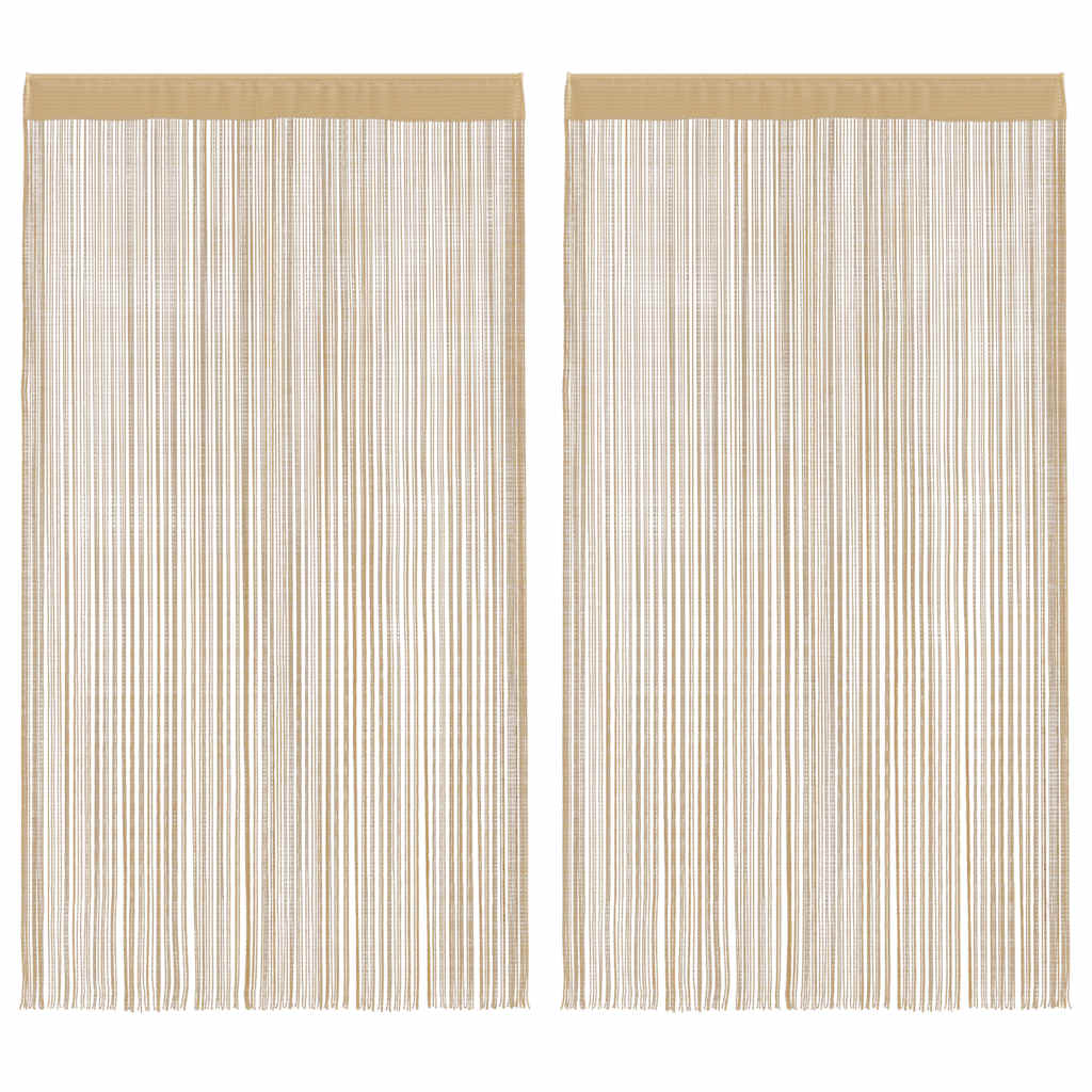 String-verhot 2 kpl 140x250 cm beige