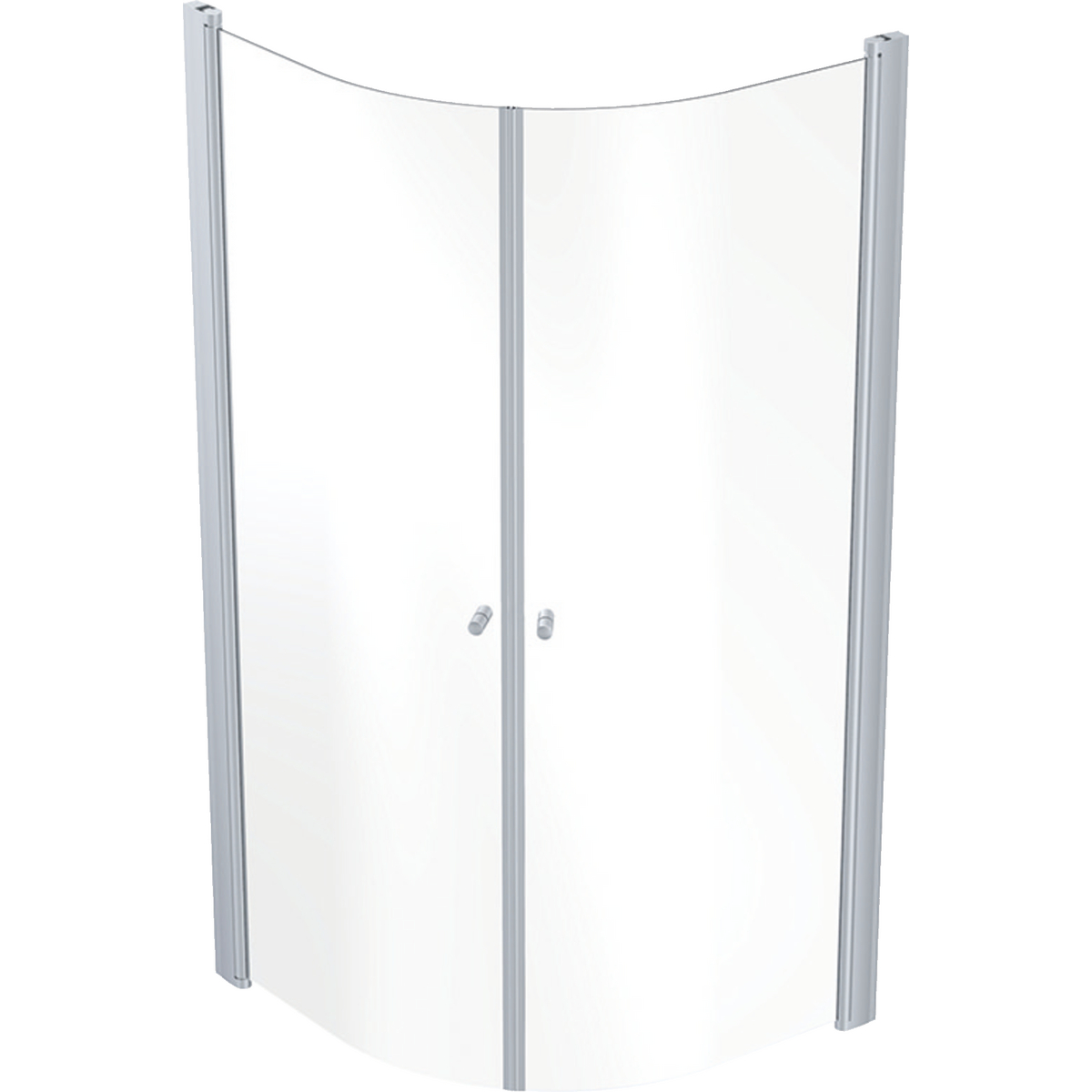 Suihkunurkka Ido Showerama 10-4, 900x900x2000 mm, kirkas lasi, mattahopea profiili, nuppivedin