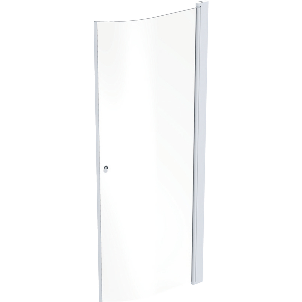 Suihkuovi IDO Showerama 10-41, 633x2000 mm, kaareva, kirkas lasi, mattahopea profiili, nuppivedin
