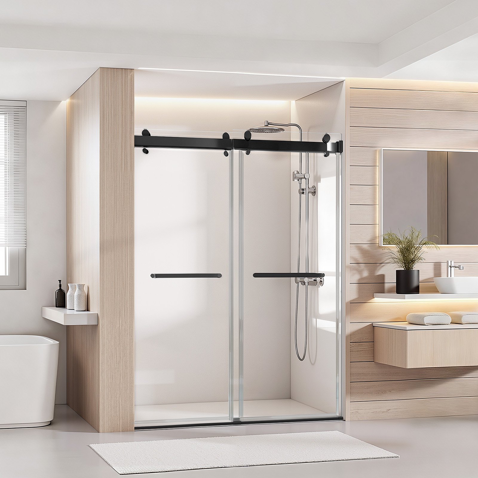 Suihkuovi North Craft Frameless, 1219x1930mm, 10mm kirkas lasi, Frameless