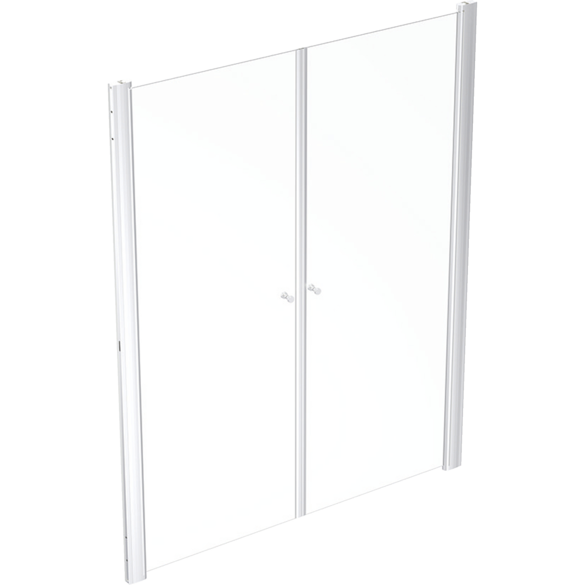 Suihkuovi syvennykseen Ido Showerama 10-0, 1000x2000 mm, 2 lasia, kirkas lasi, mattahopea profiili, nuppivedin
