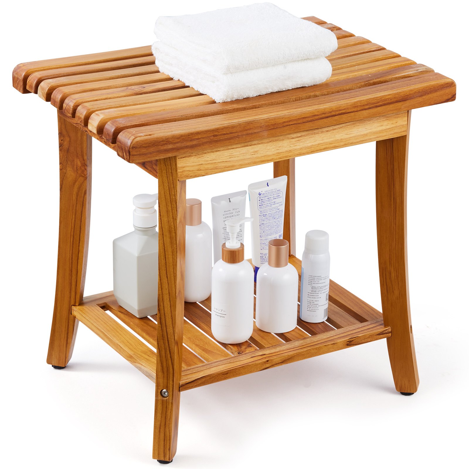 Suihkutuoli North Craft Teak, 50x36.3x45.5cm, Luonnollinen Teak