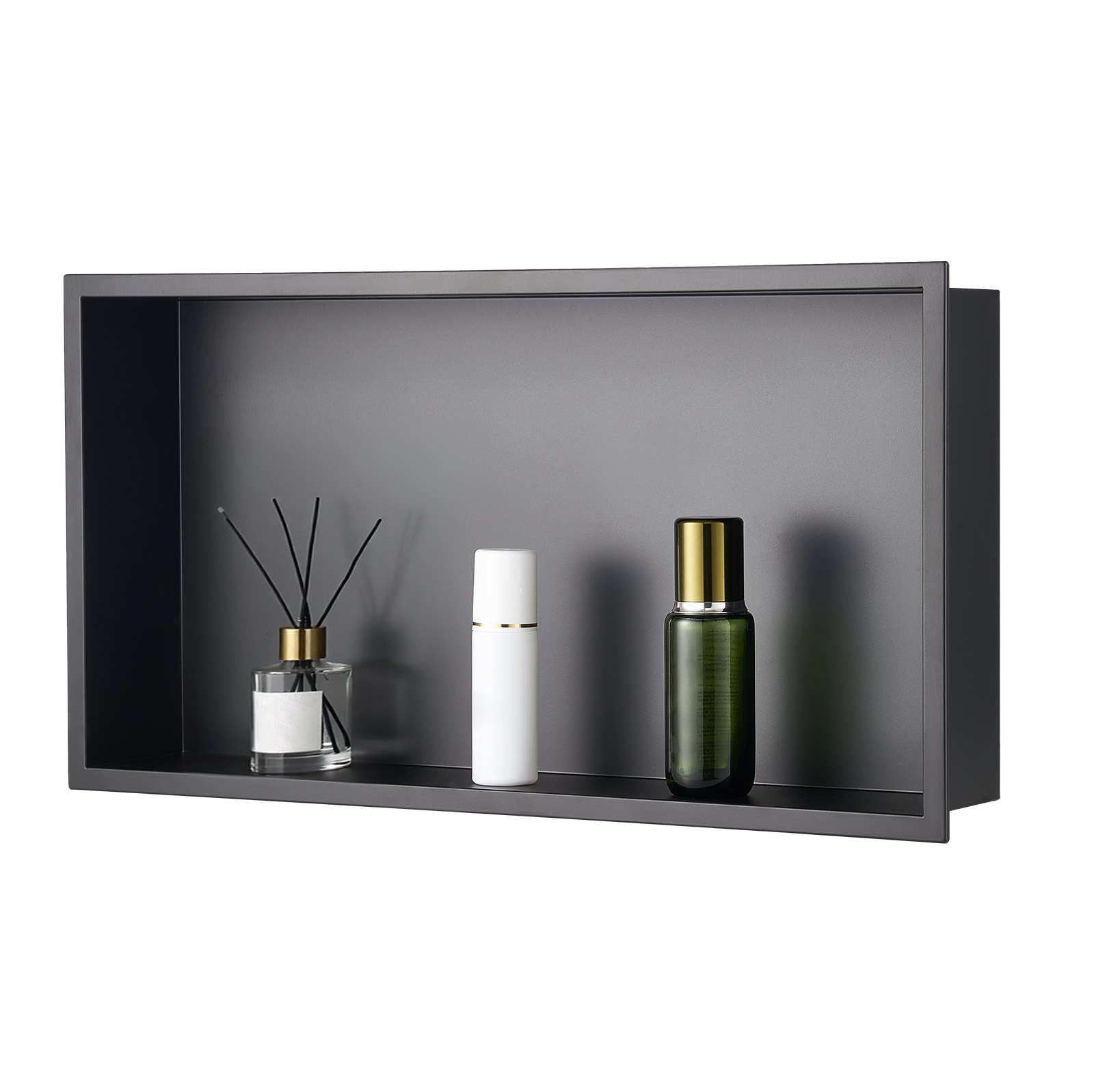 Syvennyshylly kylpyhuoneeseen North Craft BA-306010-MB, 33x63.5cm, musta