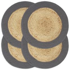 Tabletit 4kpl luonnollinen/antrasiitti 38cm juutti &amp;