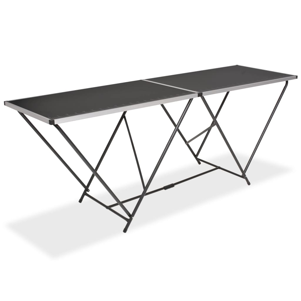 Taittuva tapetointipöytä mdf ja alumiini 200x60x78 cm