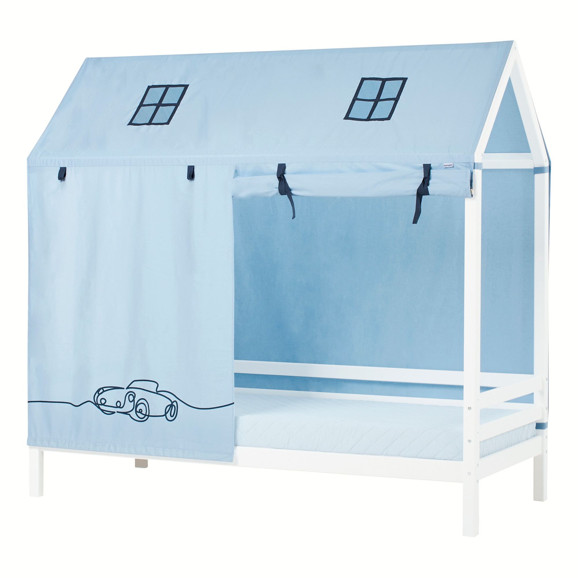 Talosängyn Kattoverho Hoppekids Autot, 90x200cm, Sininen