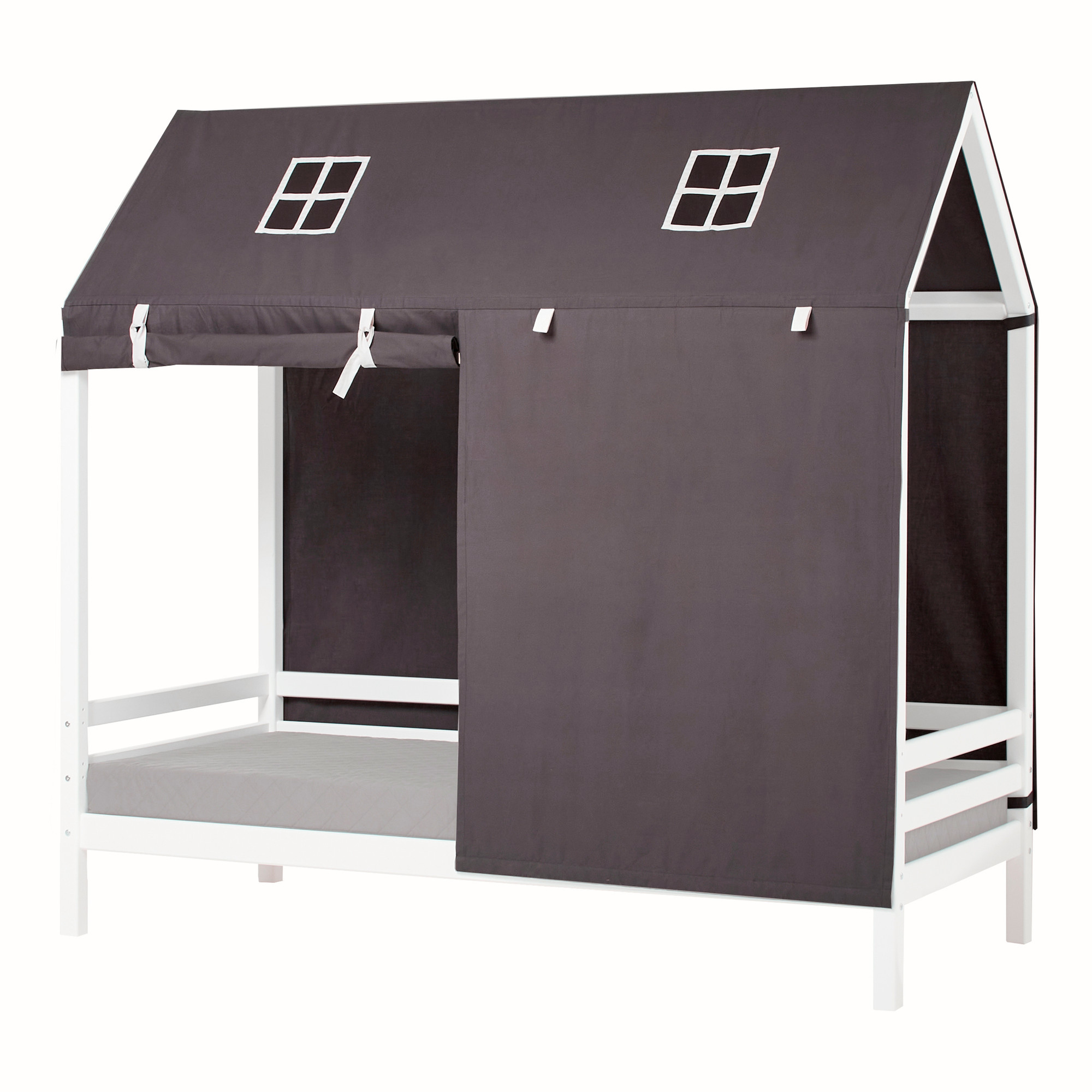 Talosängyn kattoverho Hoppekids Lemmikit, 90x200cm, Harmaa