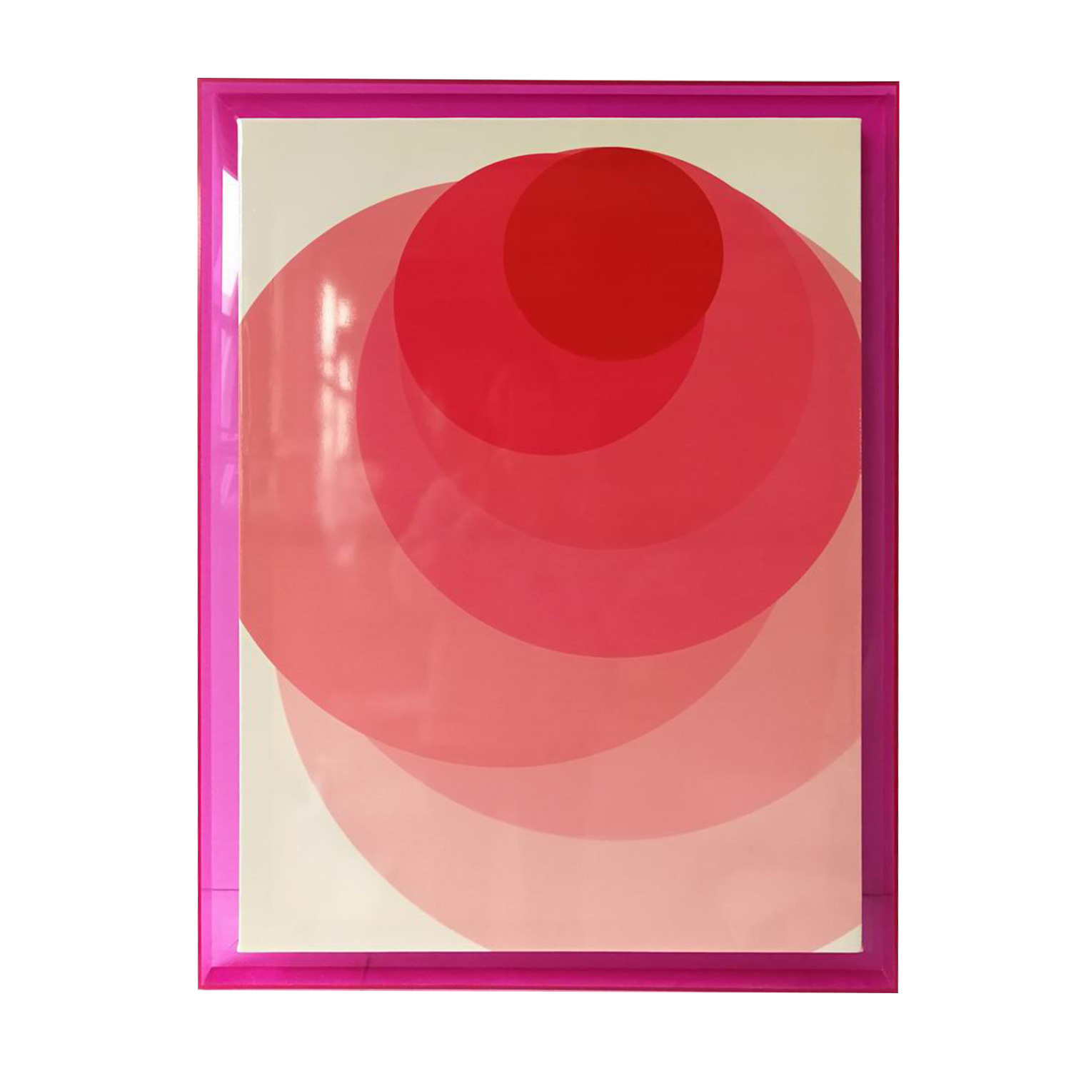 Taulu Home4You Wally 60x80cm, Pinkki Ympyrä, Akryyli