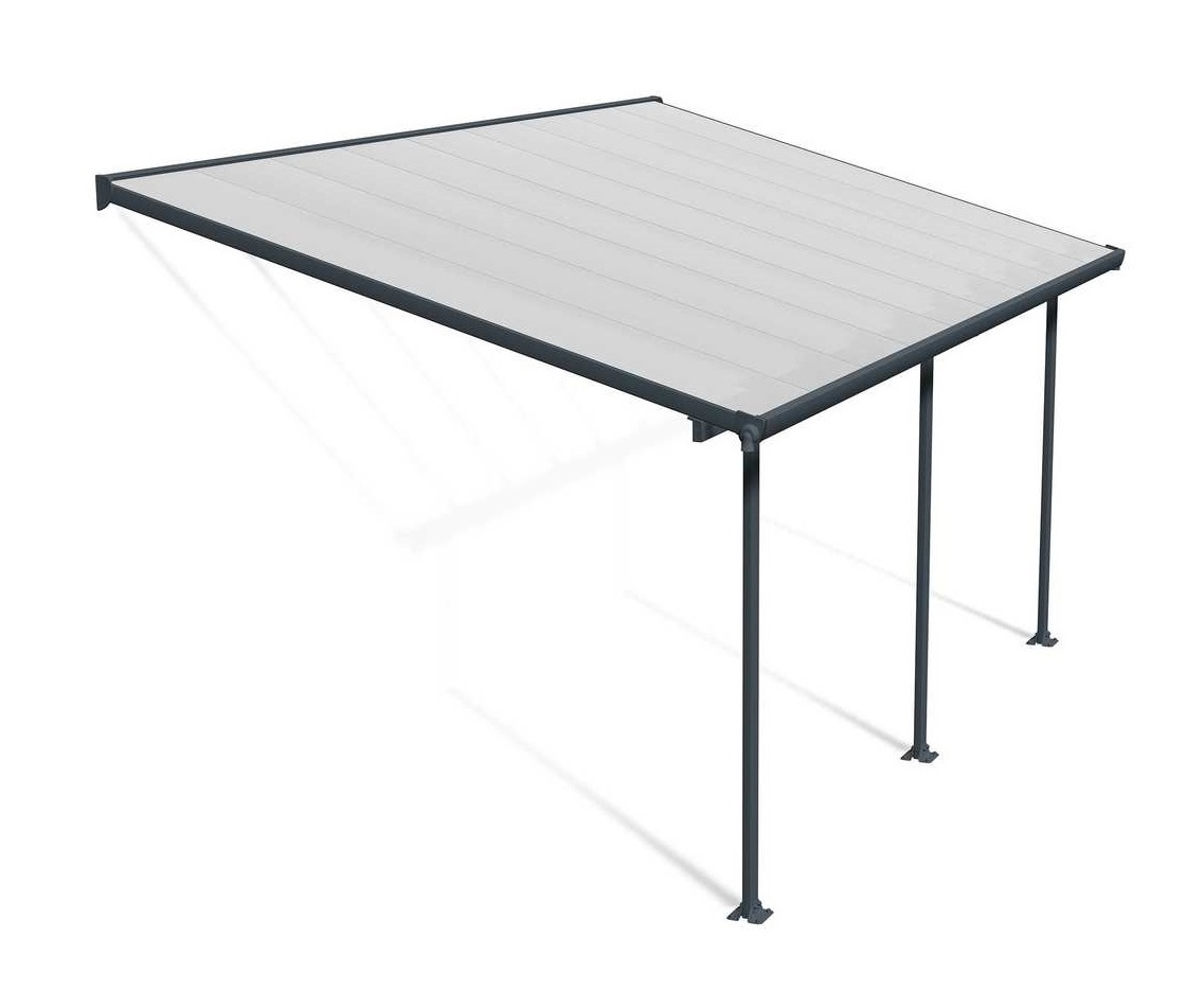 Terassikatos Palram-Canopia Feria, 16,1m², 3x5,5m, harmaa/kirkas