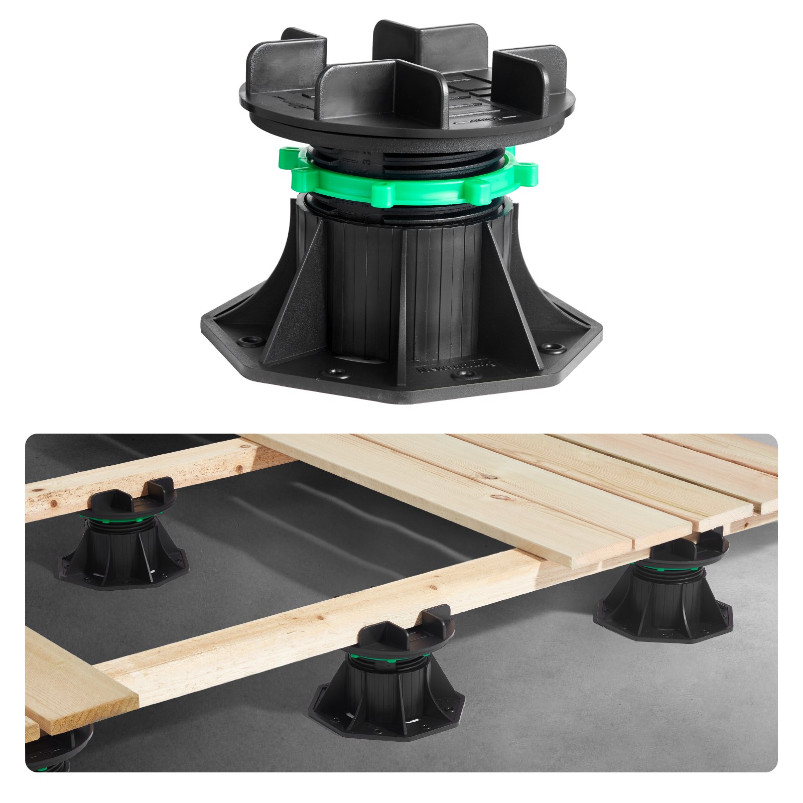 Terassikiinnike North Craft, 90-118mm, musta, 8 kpl