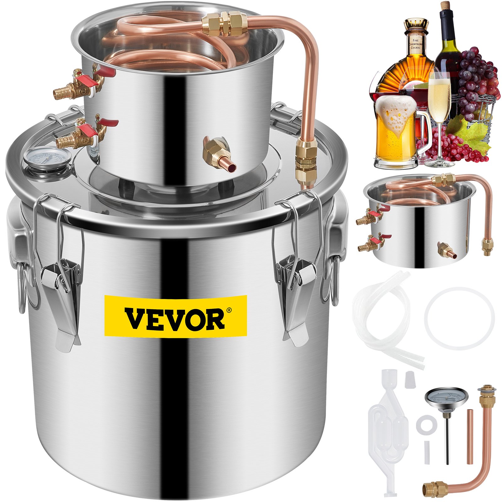 Tislauslaite North Craft Stainless Steel, 21L, sisäänrakennettu lämpömittari, hopea