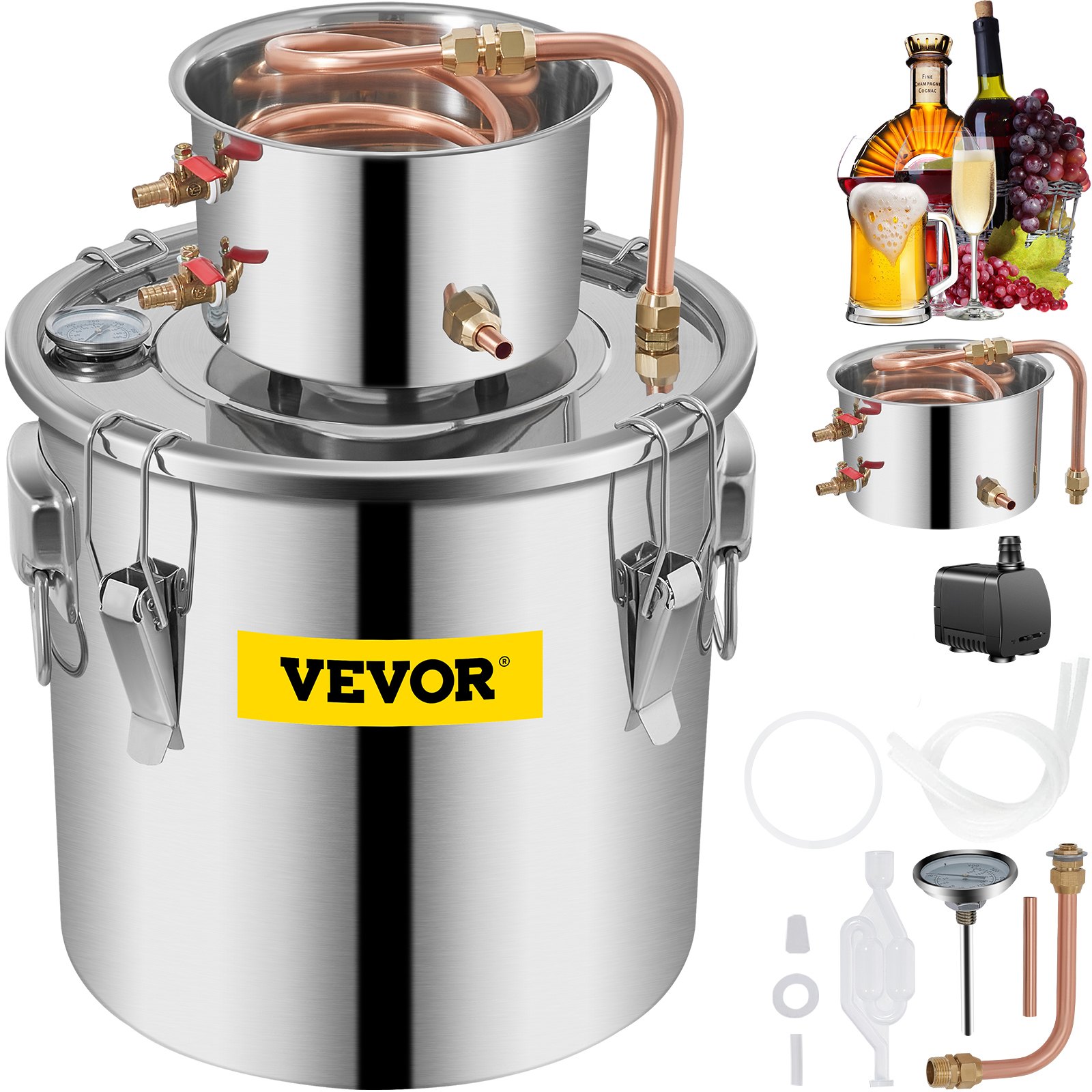 Tislauslaite North Craft Still, 30L, vesipumpulla, ruostumaton teräs