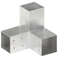 Tolppaliitin, Y-muoto, galvanoitu metalli, 81x81mm