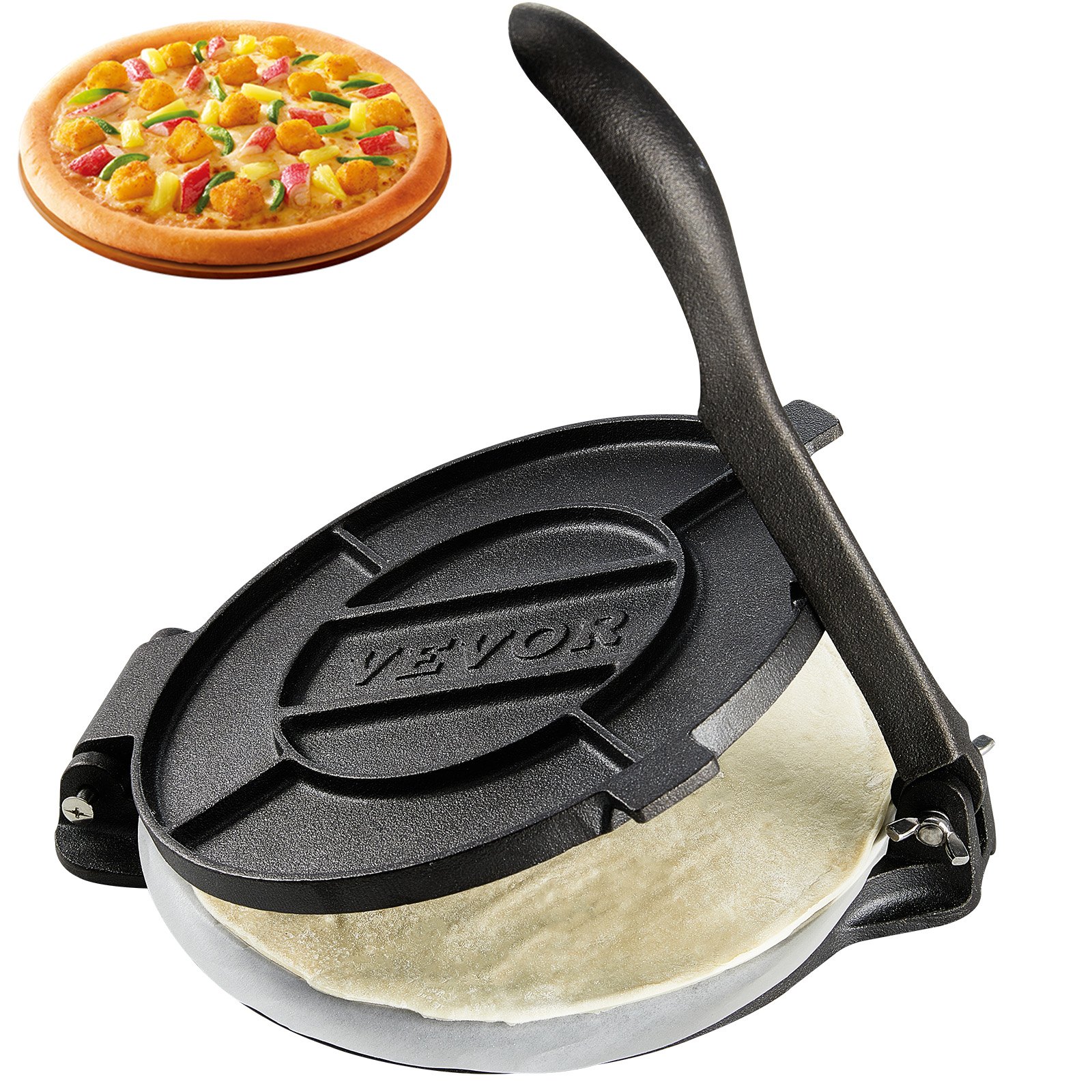 Tortillapuristin North Craft, 20cm, valurauta, hopea