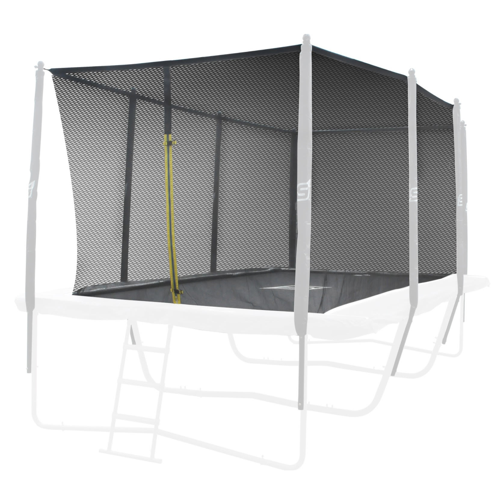 Trampoliiniin turvaverkko I-Sport Air Black, 5.8x4 m, ilman tolppia