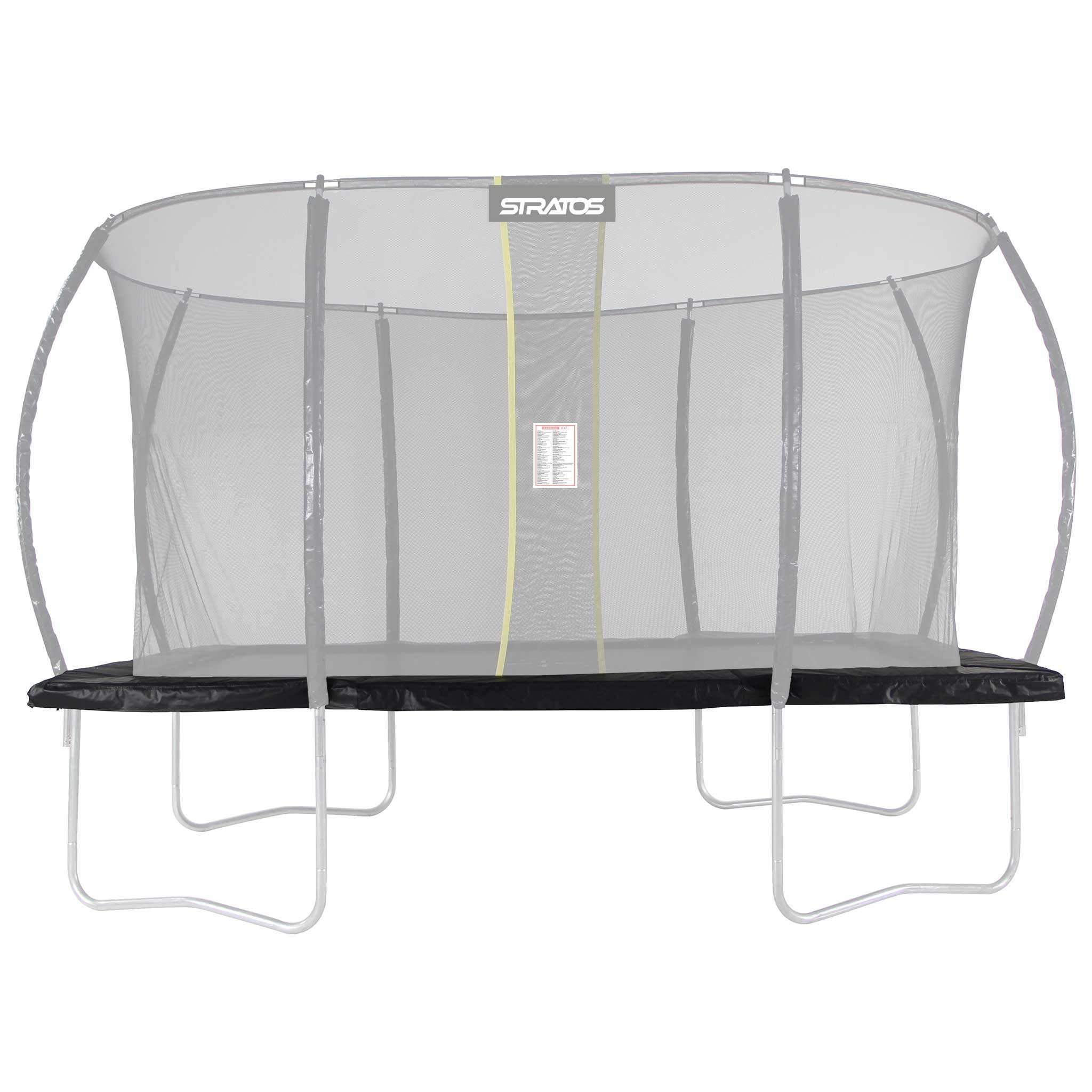 Trampoliinin reunapehmuste Stratos Rectangle, 2,44x3,66 m, musta