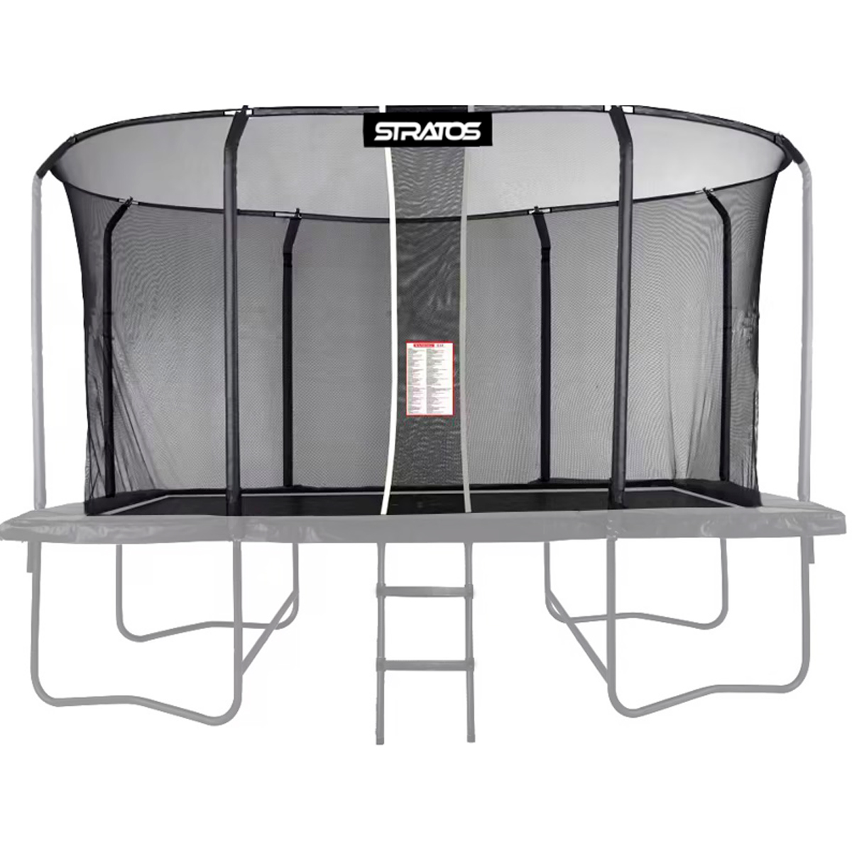 Trampoliinin Turvaverkko Stratos Premium Black Line, Suorakaide Trampoliini, 277x477cm