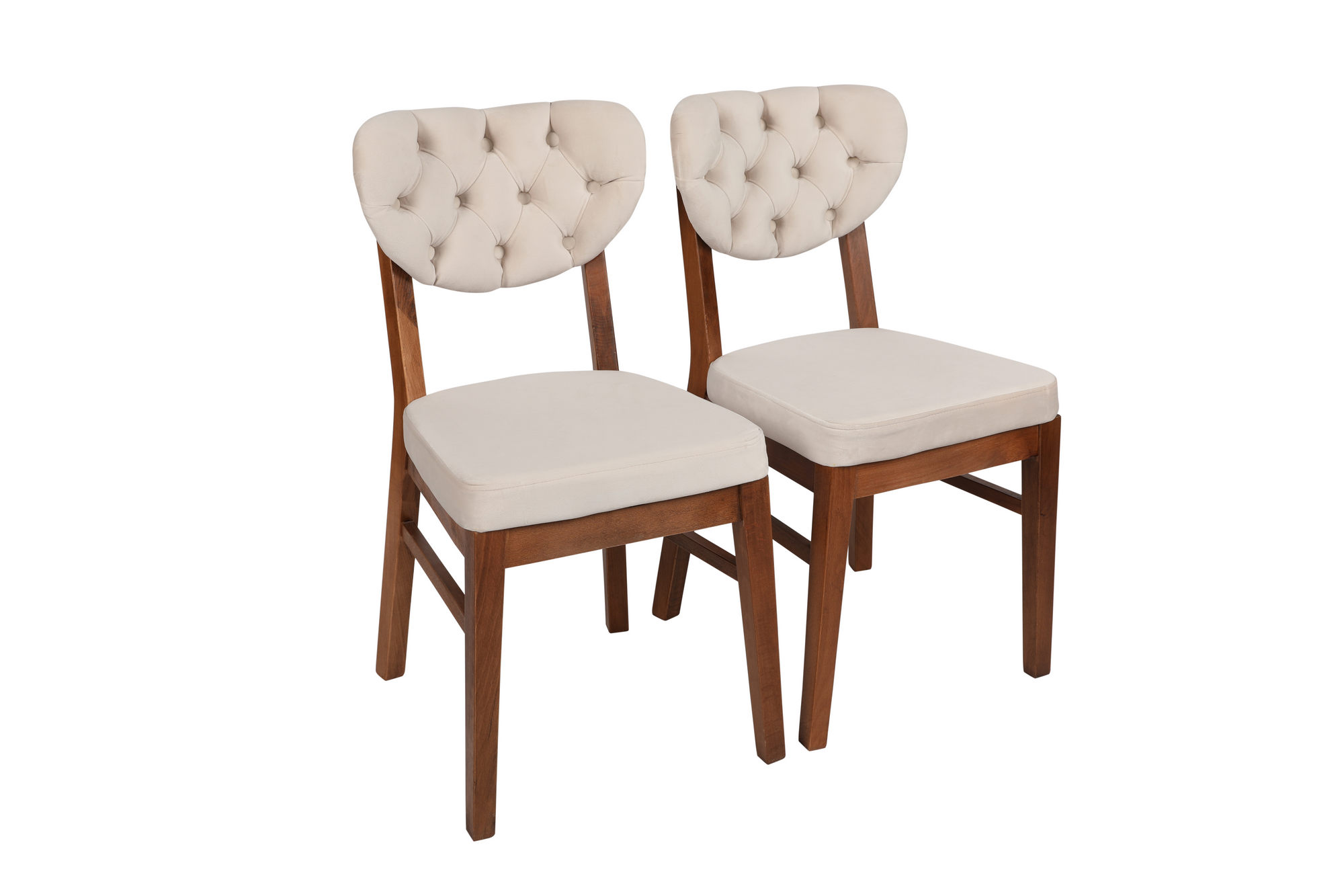 Tuolisetti Valento Furniture Elma, 2kpl, 760 V2, pähkinä/beige