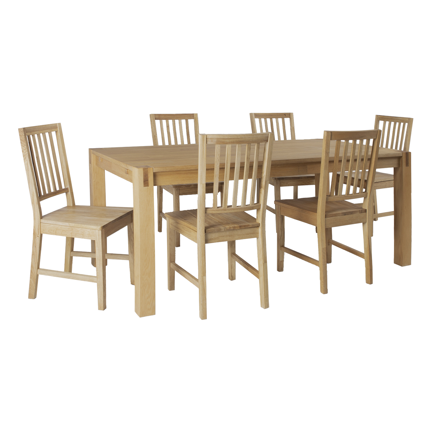 Ruokailuryhmä Home4You Chigago New, 180x90cm pöytä ja 6 kpl tuolit