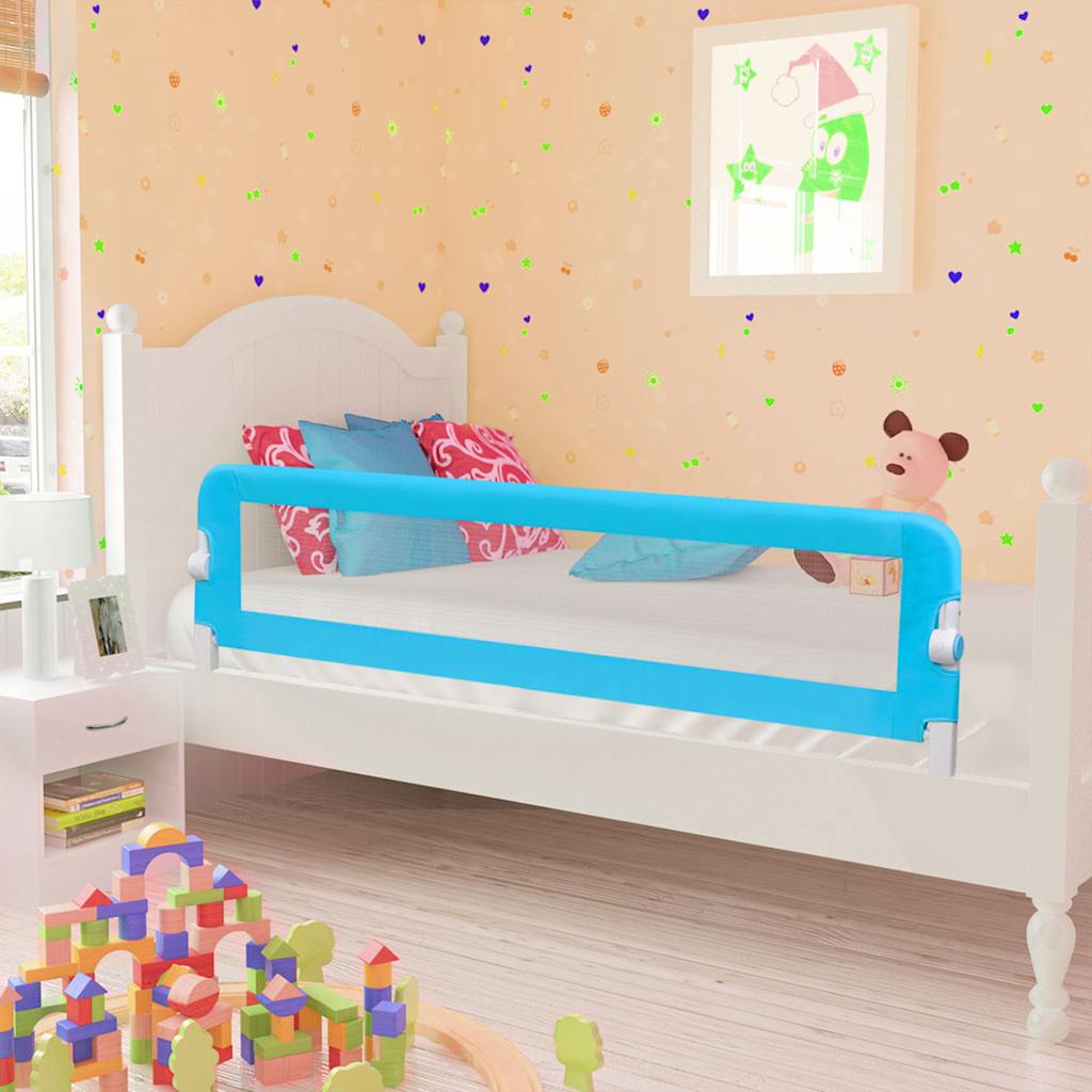 Turvalaita sänkyyn sininen 120x42 cm polyesteri