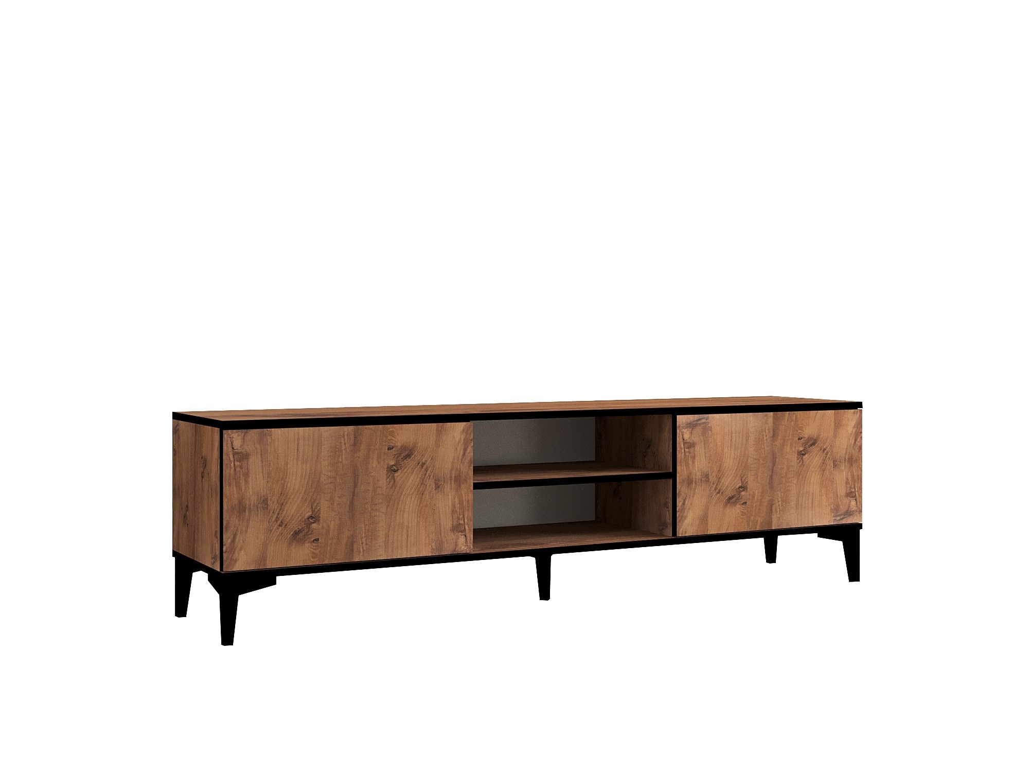 TV-taso Valento Furniture Begi, 180x40x49.6cm, Atlantic Pine/Musta