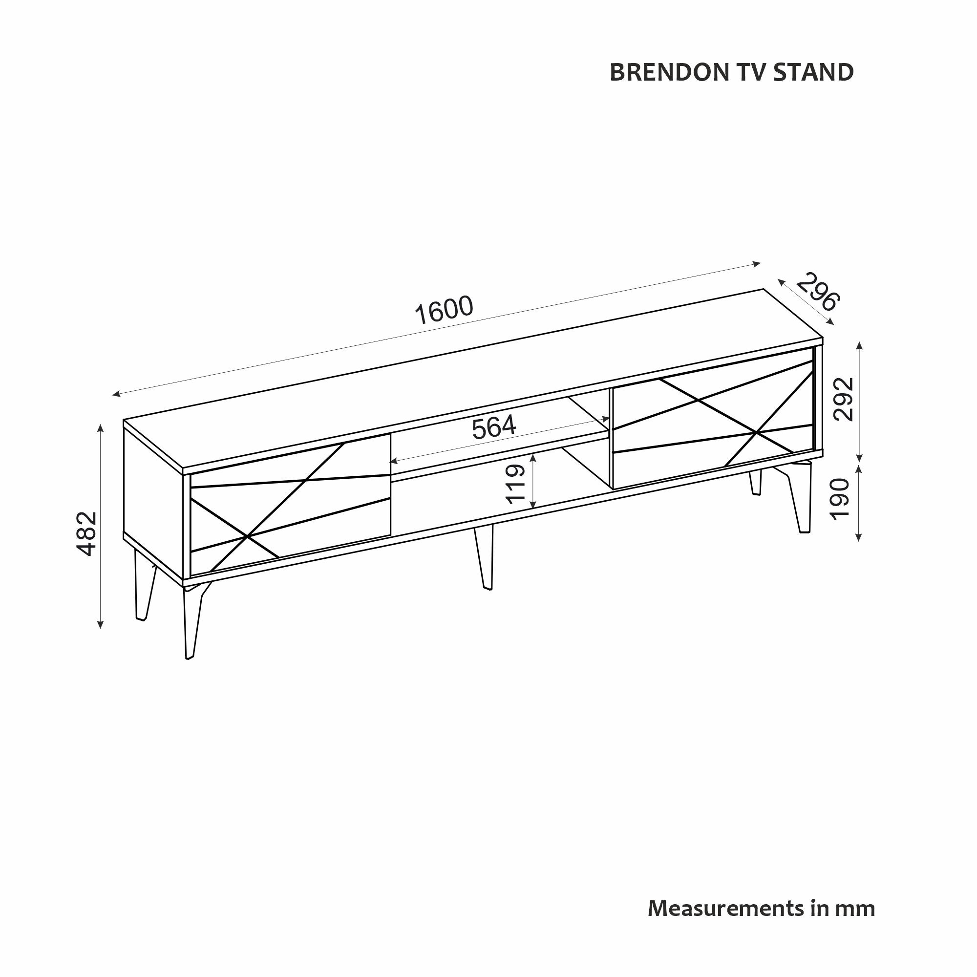 TV-taso Valento Furniture Brendon, 160cm