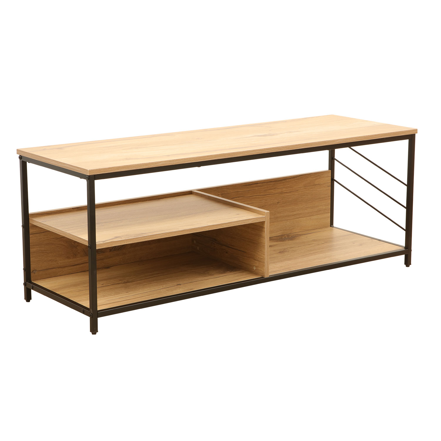 TV-taso Home4You Dimitra, 120x40x45cm, Rustiikki/Musta