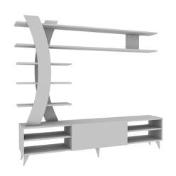 TV-taso Valento Furniture Duru, 180cm leveä, Valkoinen