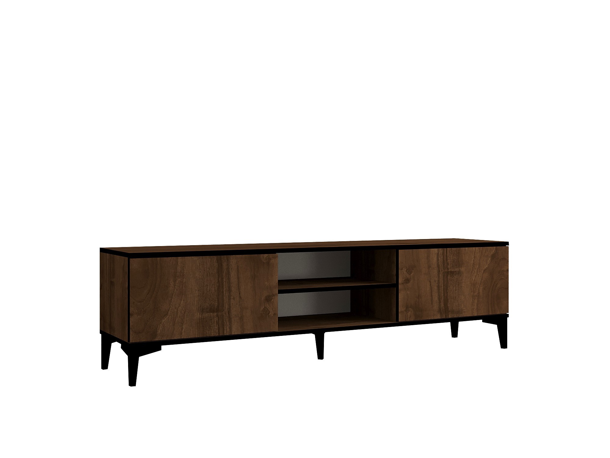 TV-taso Valento Furniture Erem, 180x45x40cm, pähkinäpuu, musta
