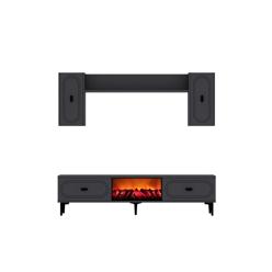 TV-taso Valento Furniture Weny Bohem, seinähyllyllä, 150cm, antrasiitti
