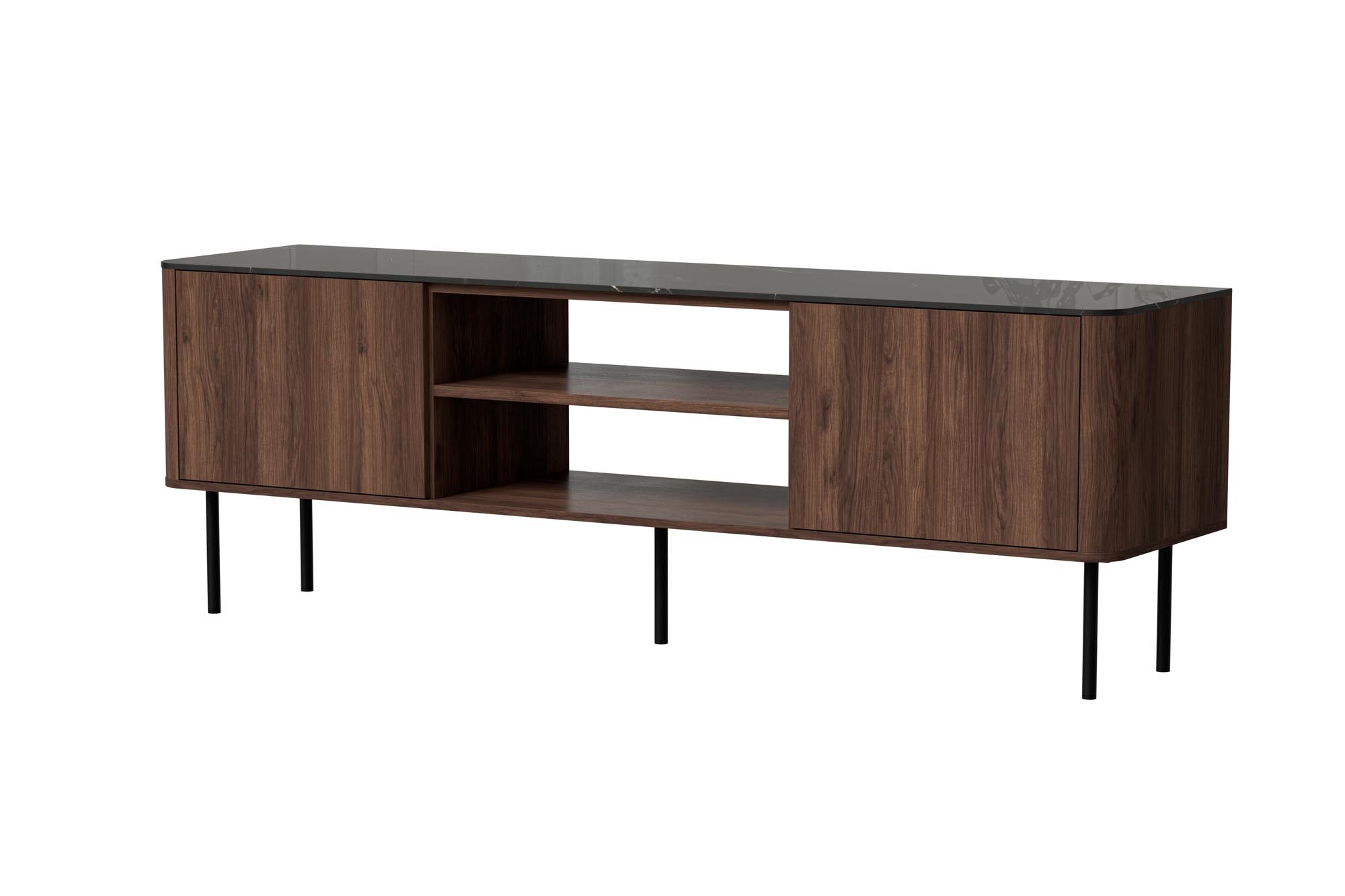 TV-taso Halmar SOLANO, leveys 150cm, tummanruskea/musta marmorikuvio