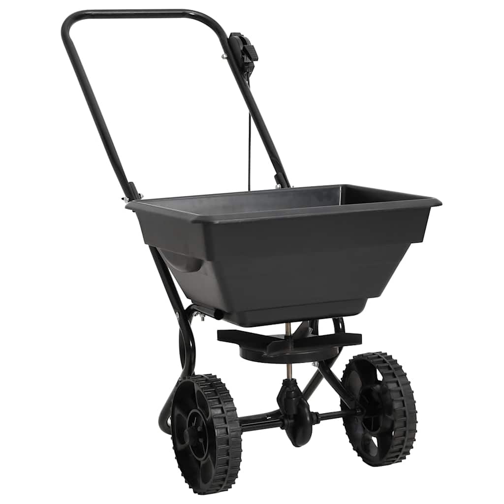 Työnnettävä suolan levitin pvc ja teräs 92x46x70 cm 15 l