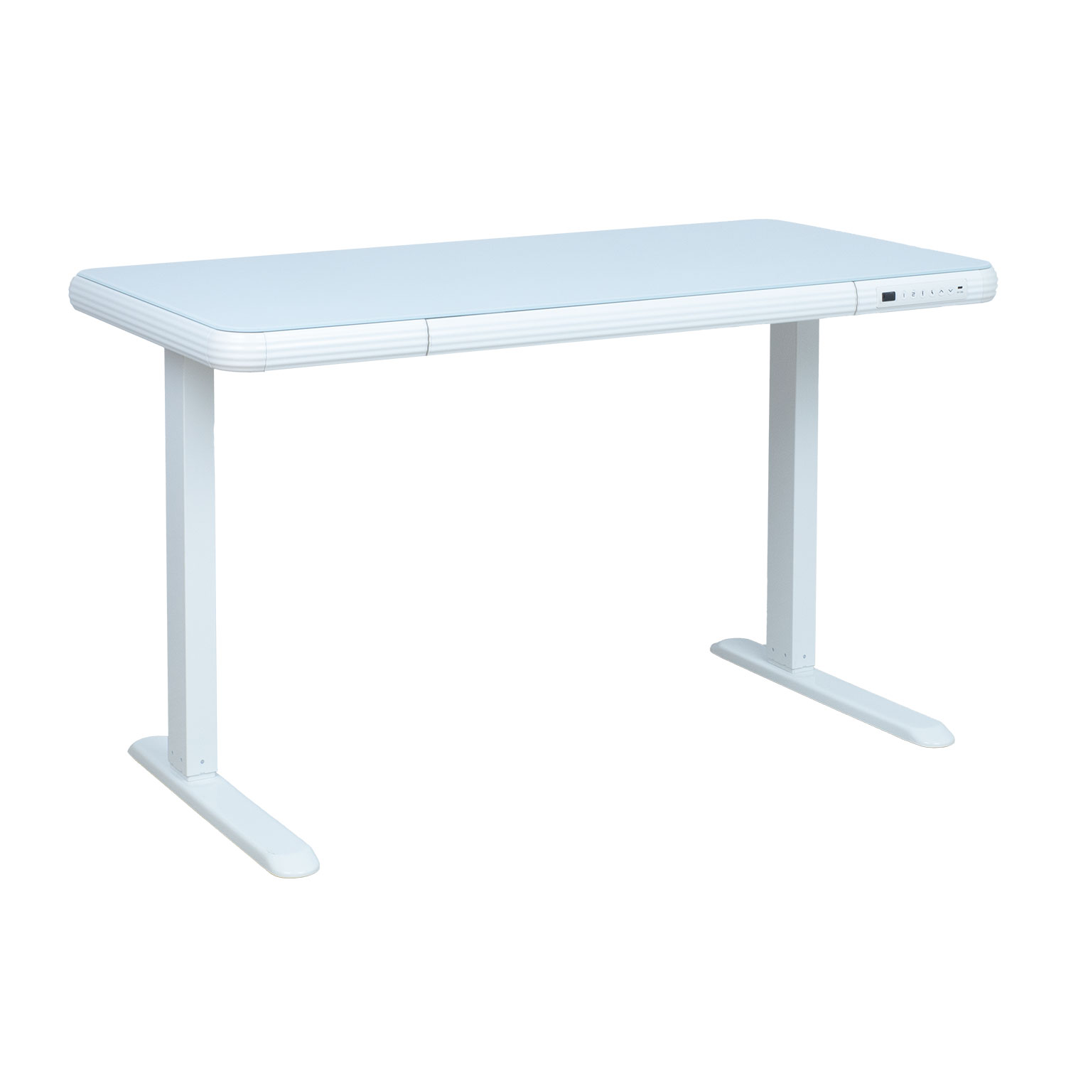 Työpöytä Home4You Ergo Fit, 122x62cm, 1 Moottori, Säädettävä Korkeus 73,5-118cm, Valkoinen