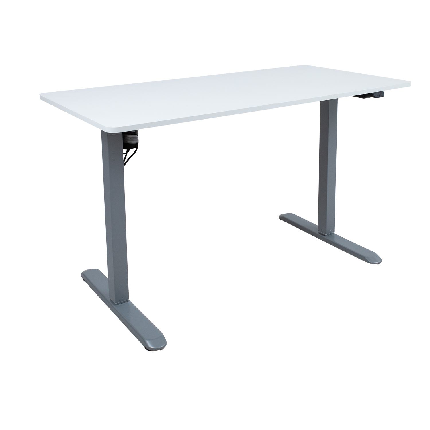 Työpöytä Home4You Ergo Light, 120x60cm, 1 Moottori, Korkeussäätö 73-118cm, Valkoinen