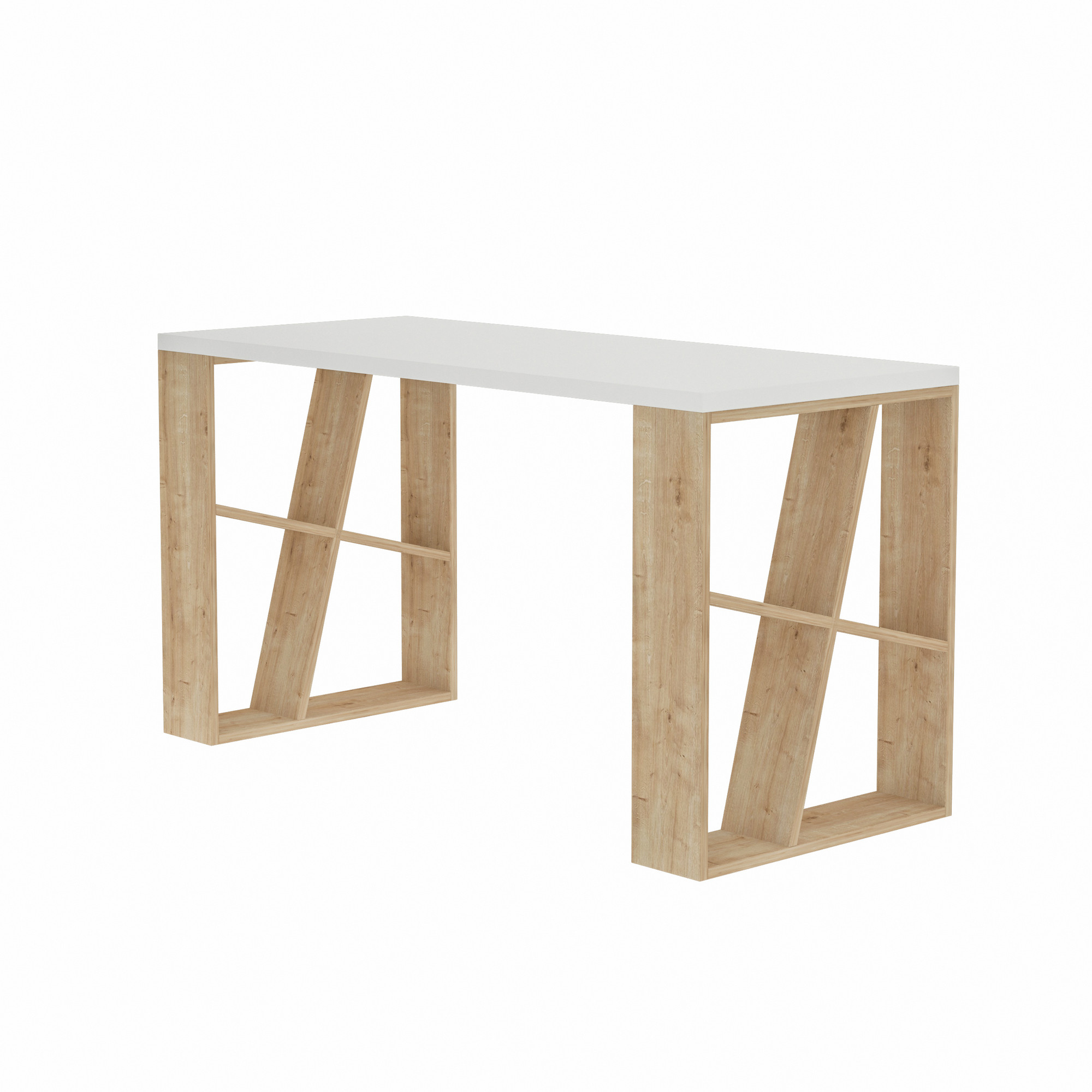 Työpöytä Valento Furniture Honey valkoinen/tammi
