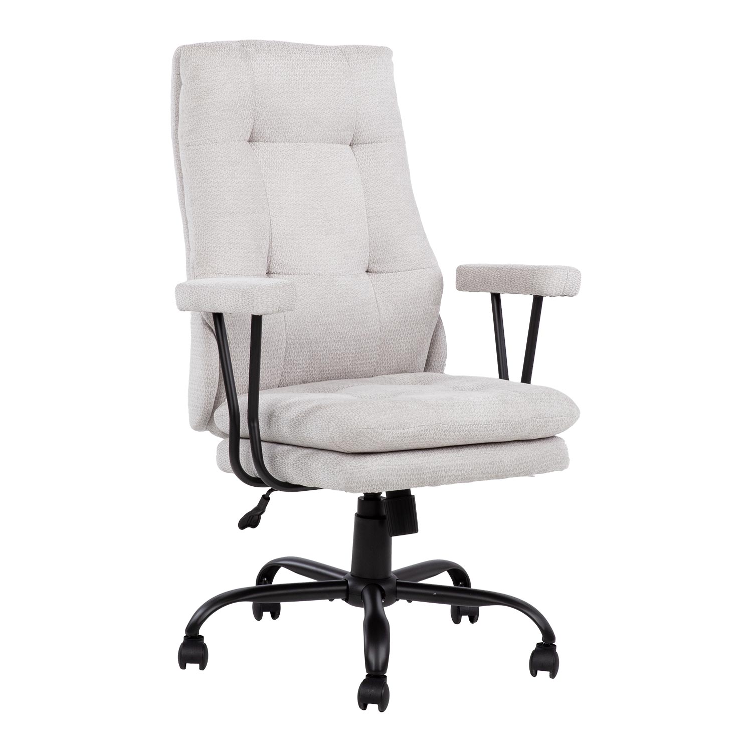 Työtuoli Home4You Arlo, 70x75x111-117cm, vaaleanharmaa