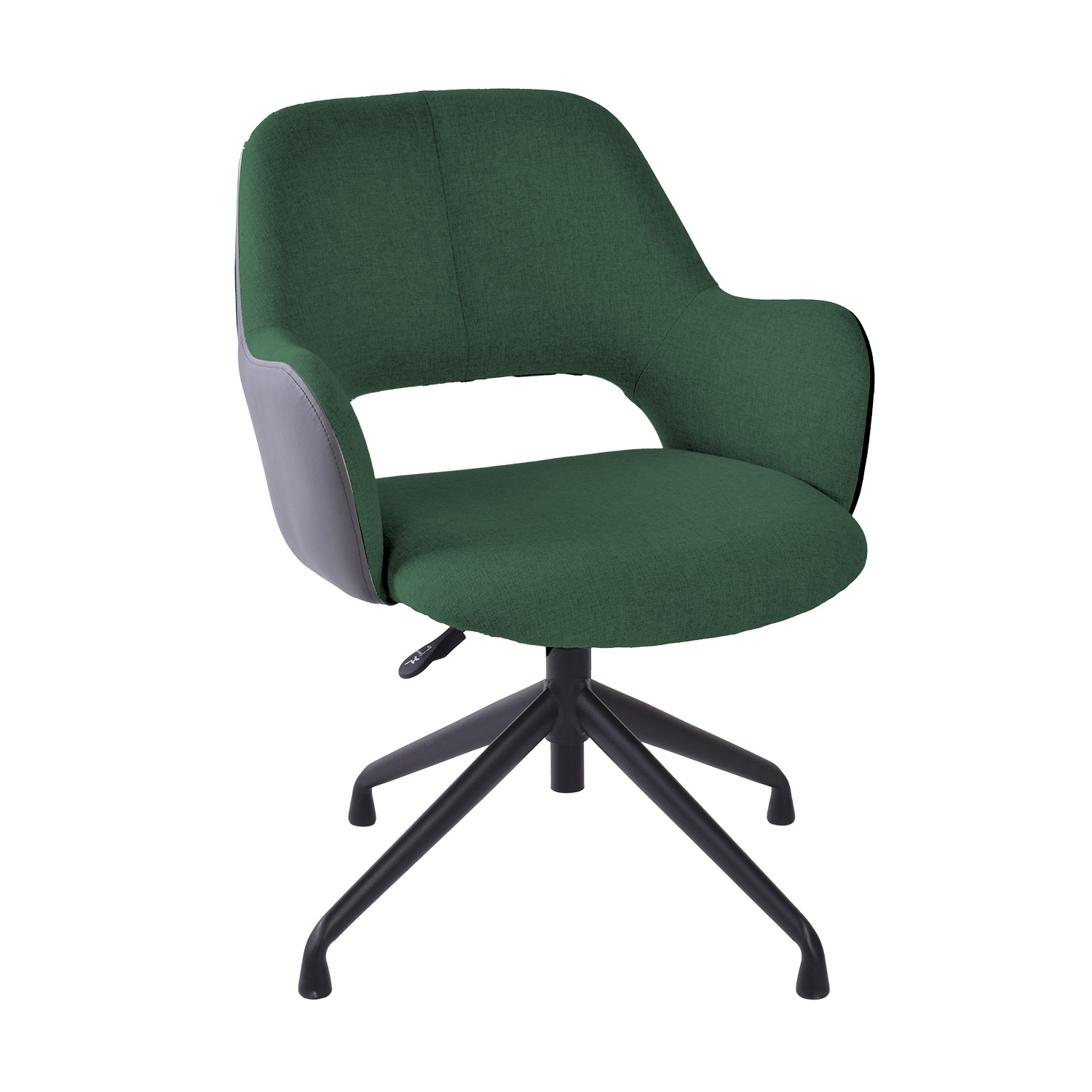 Työtuoli Home4You Keno Ilman Pyöriä, 57x62x82-88 cm, Vihreä/Harmaa