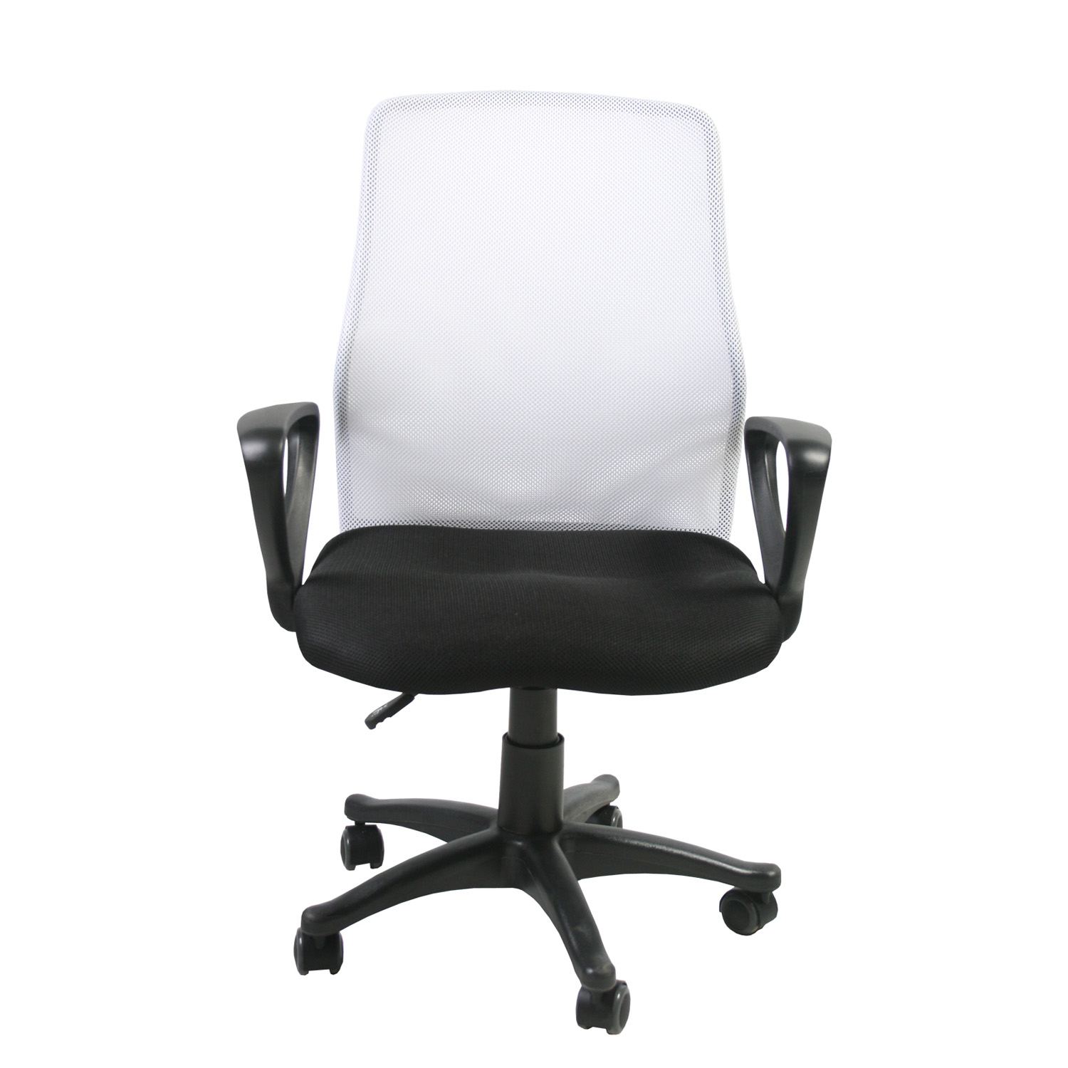Työtuoli Home4You Treviso, 59x58x90-102cm, Musta/Valkoinen