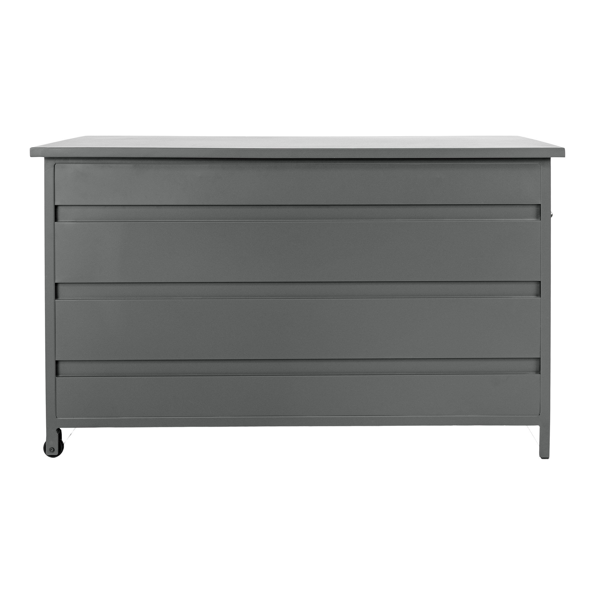 Tyynylaatikko House Nordic Cassis, alumiini, harmaa, keskikokoinen, 130x60x75 cm, 450 l