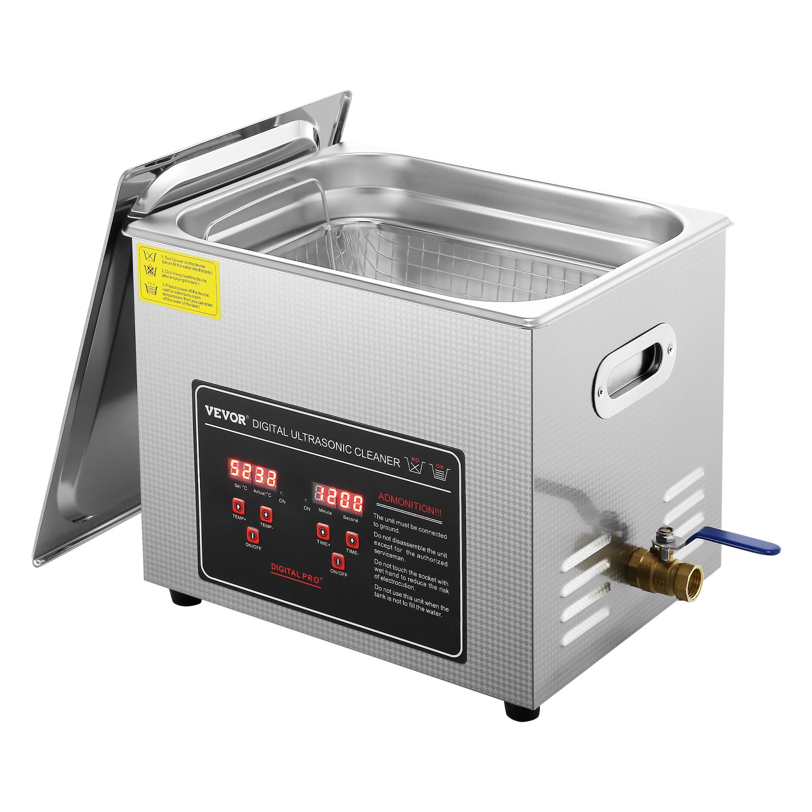 Ultraäänipesuri North Craft, 10L, Ruostumaton Teräs