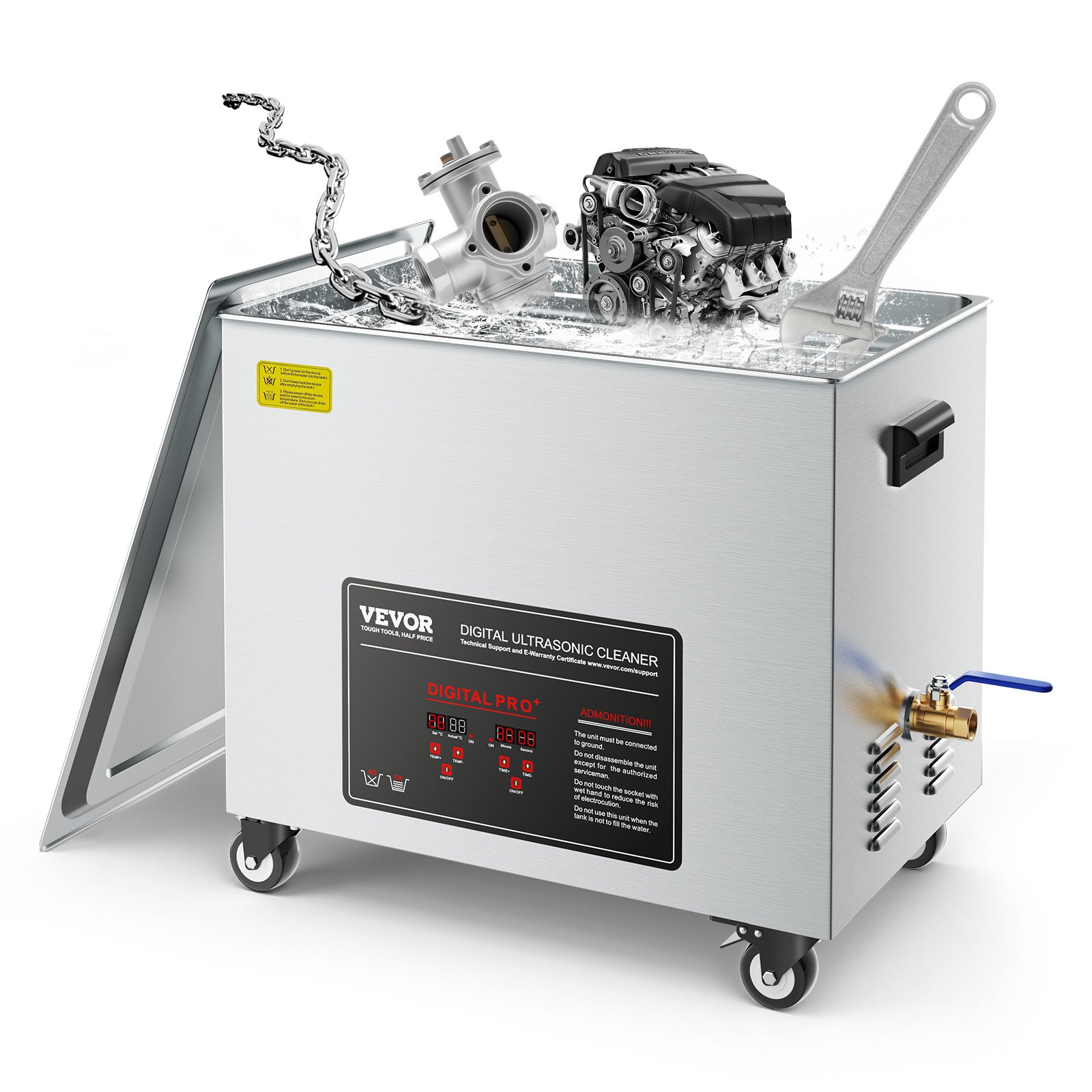 Ultraäänipesuri North Craft, 50L, 840W, ruostumaton teräs, harmaa