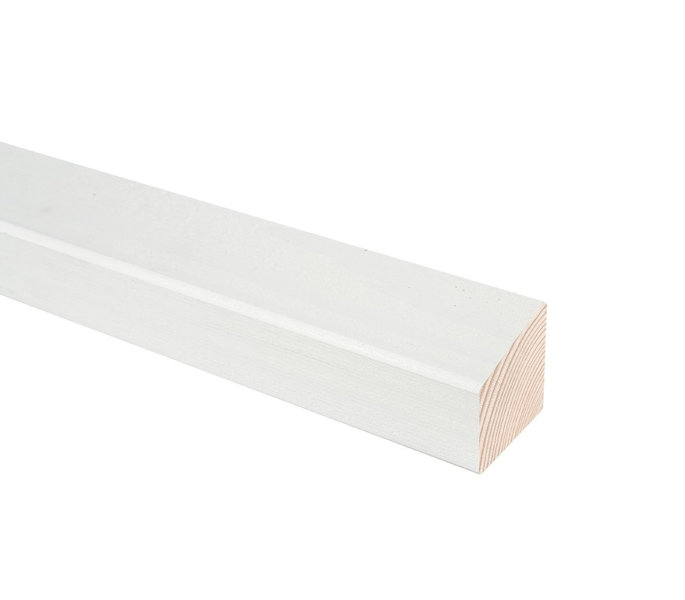 Säleikkörima JR-Wood, 42x42/32x4200, pintamaalattu, valkoinen