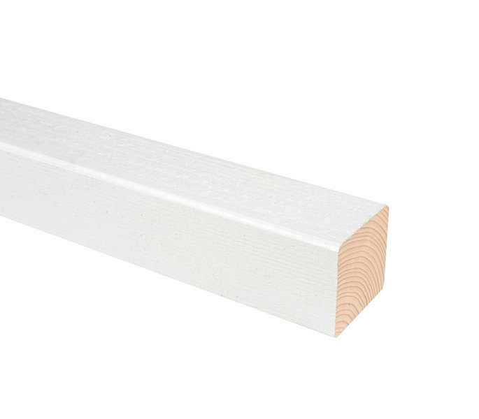 Mitallistettu puutavara JR-Wood, 48x48x5400, pintamaalattu, valkoinen
