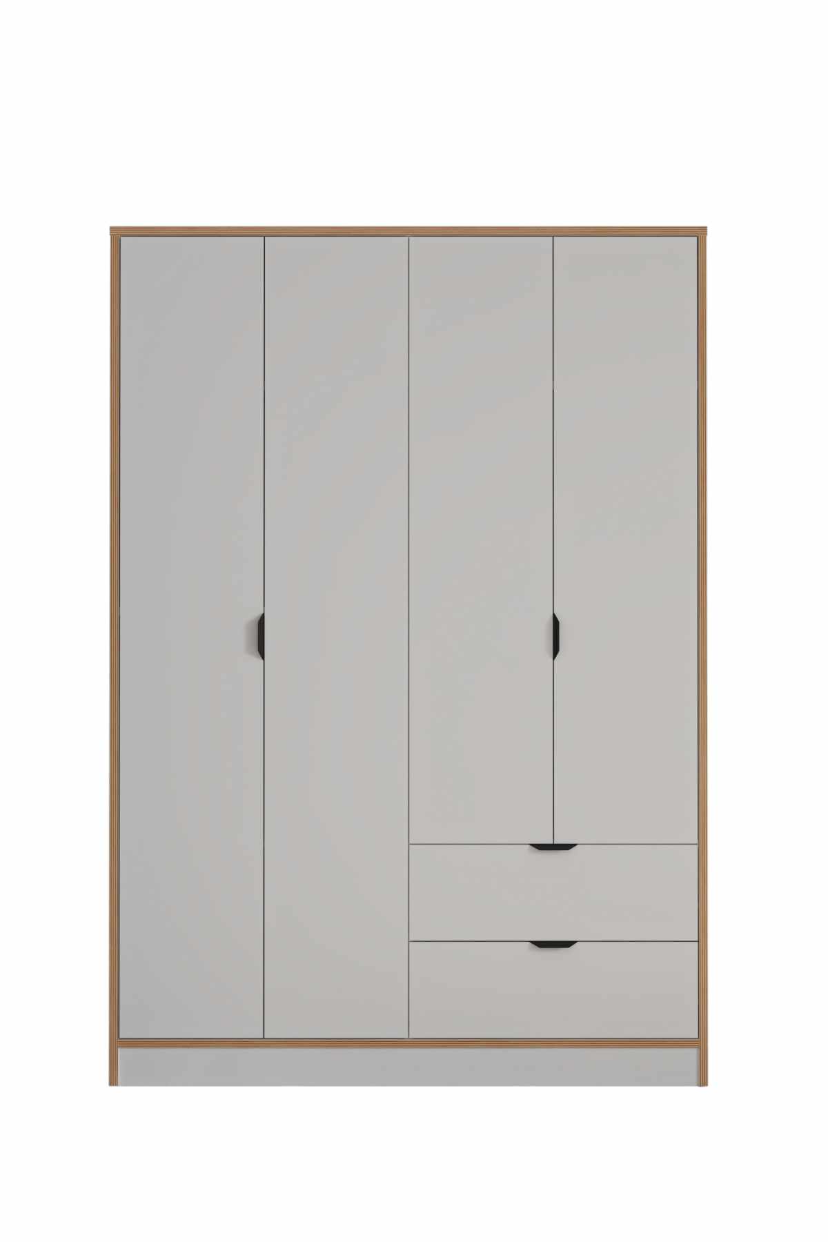 Vaatekaappi Valento Furniture Arden 4, 145x182x44cm, valkoinen