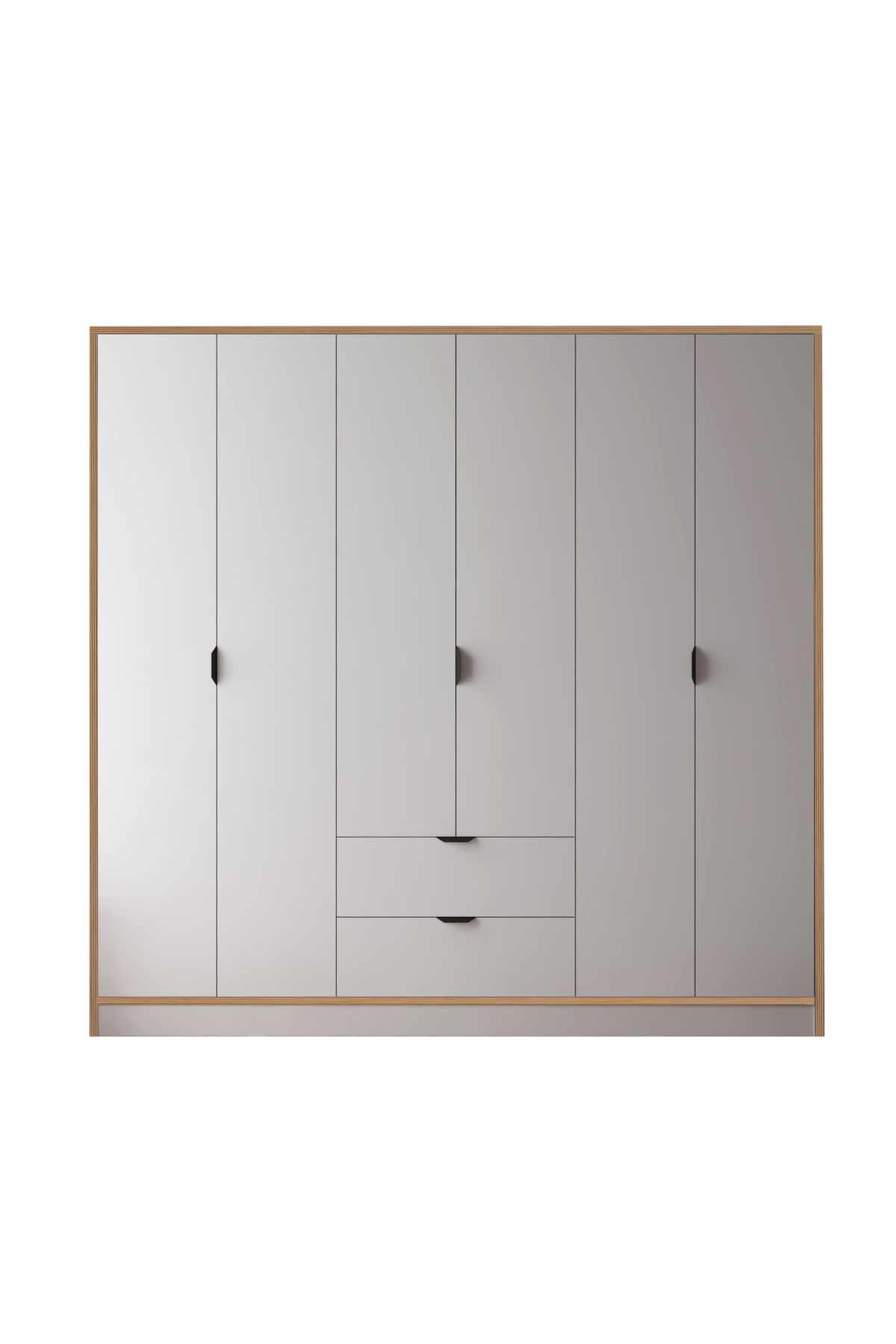 Vaatekaappi Valento Furniture Arden 6, 190x182x44cm, valkoinen